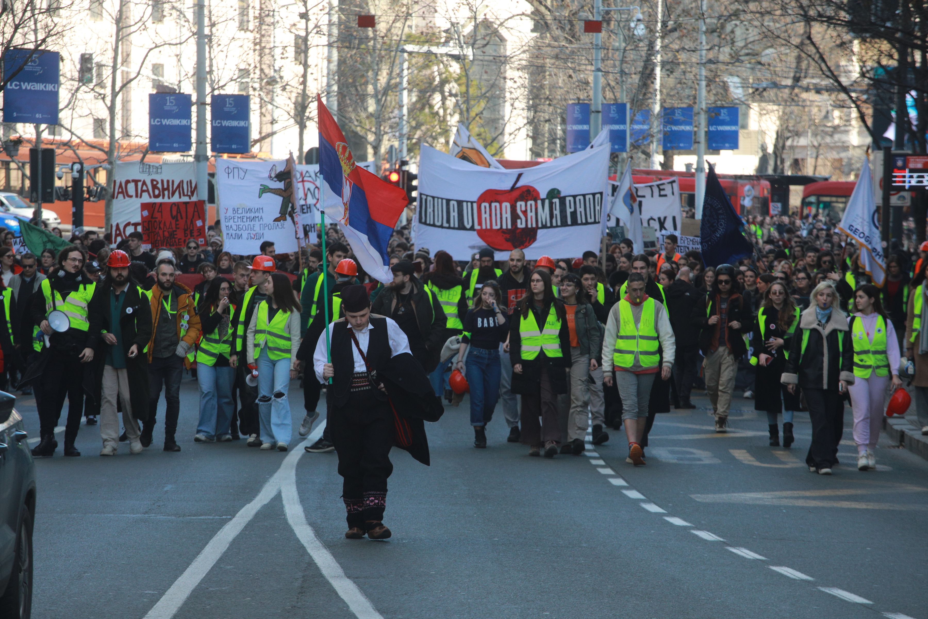 Protest v Beogradu, 27. januar 2025 (Foto: Milos Tesic/PIXSELL/F.A.Bobo)