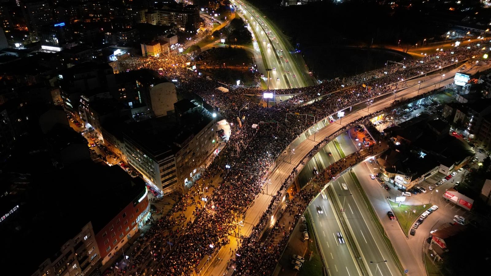 autokomanda, protest, srbija, beograd, študenti