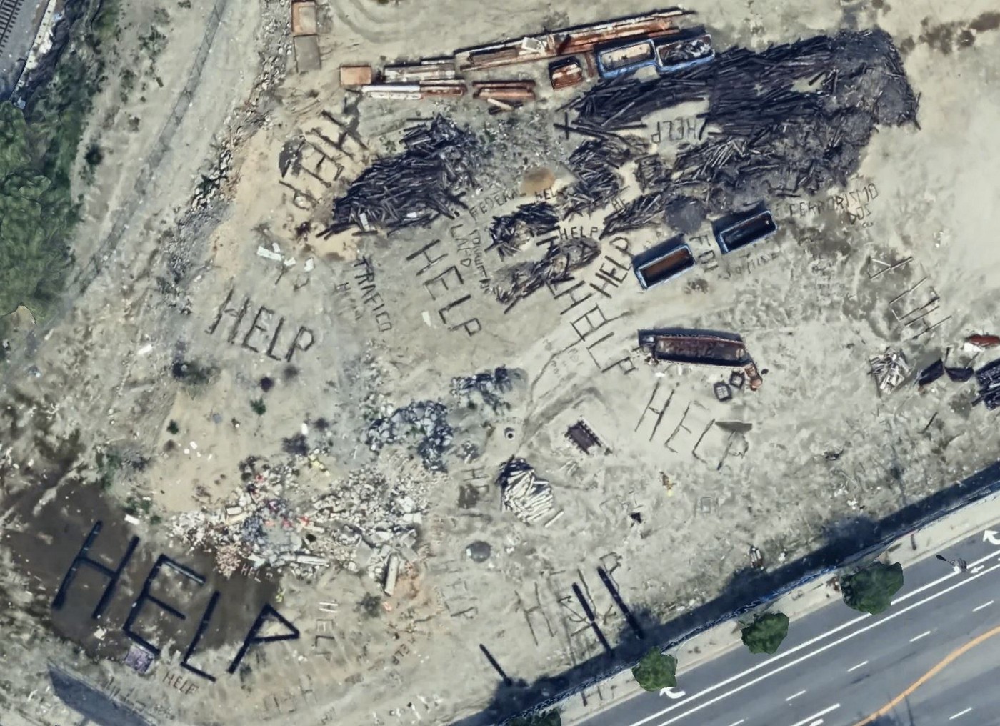 napisi, Los Angeles, Google Earth
