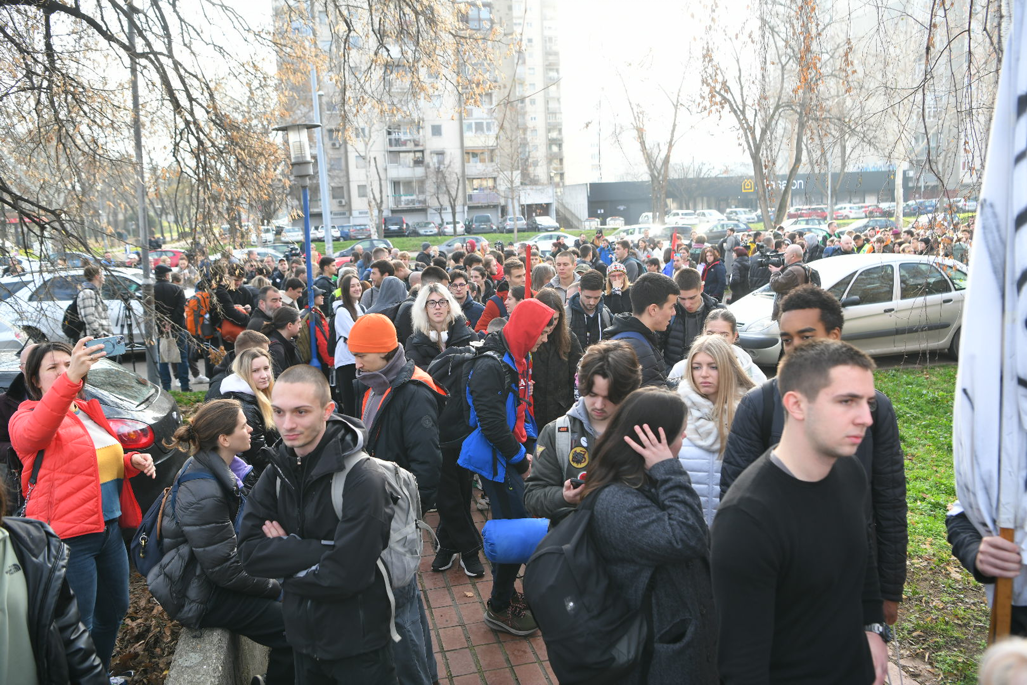 Srbija, shod, študenti, protest