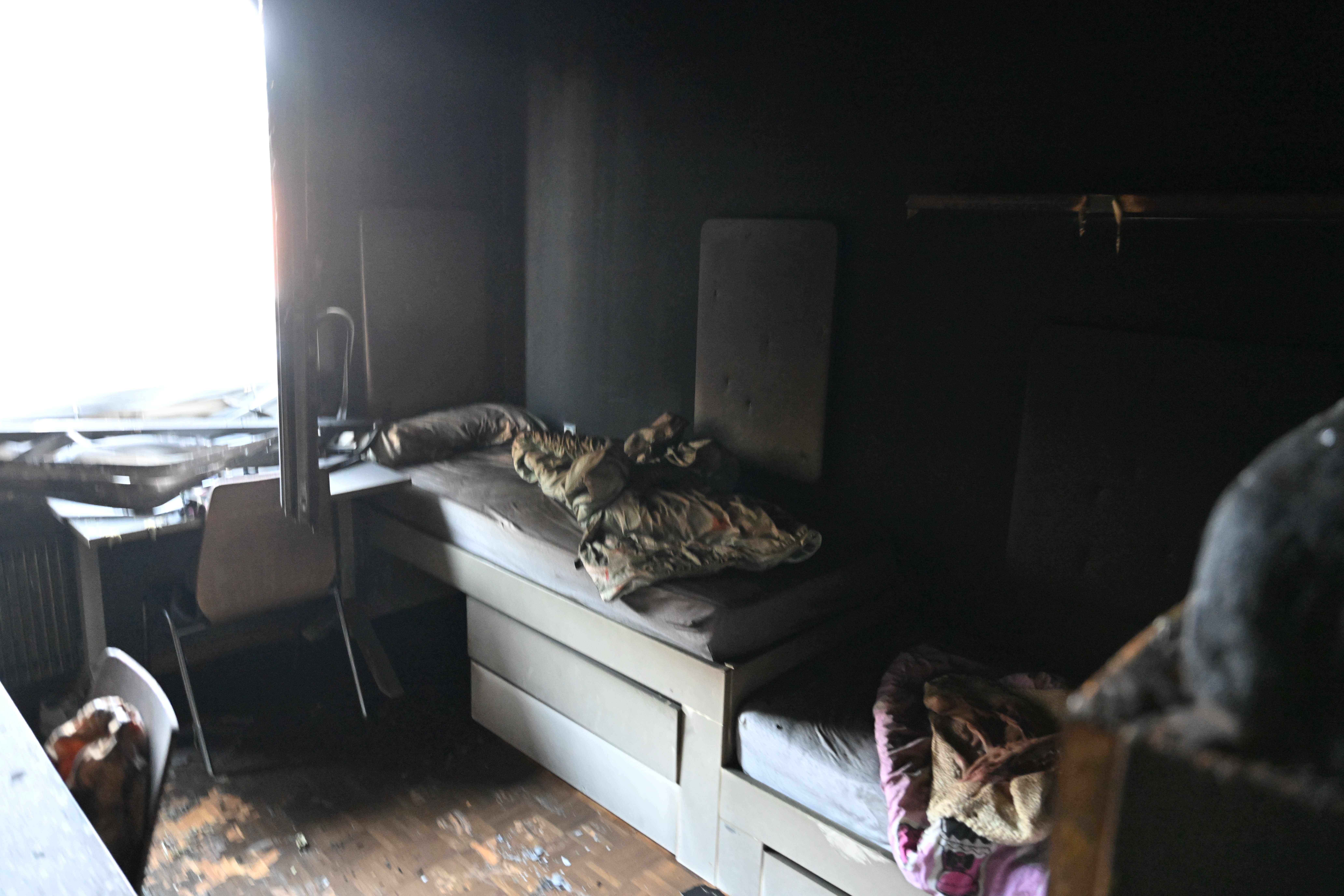 Požar, dijaški dom Ivana Cankarja, Ljubljana, pogorišče