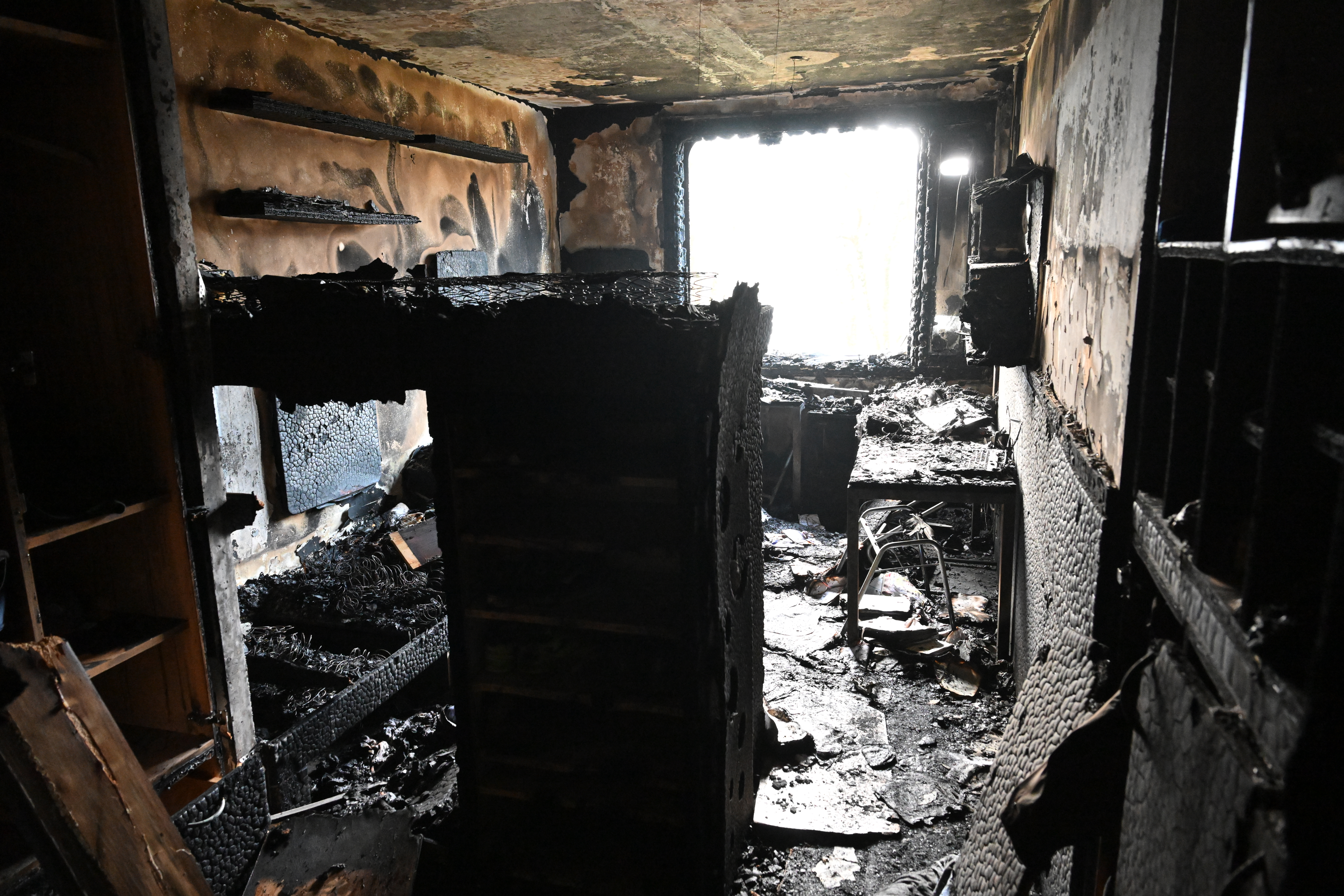 Požar, dijaški dom Ivana Cankarja, Ljubljana, pogorišče