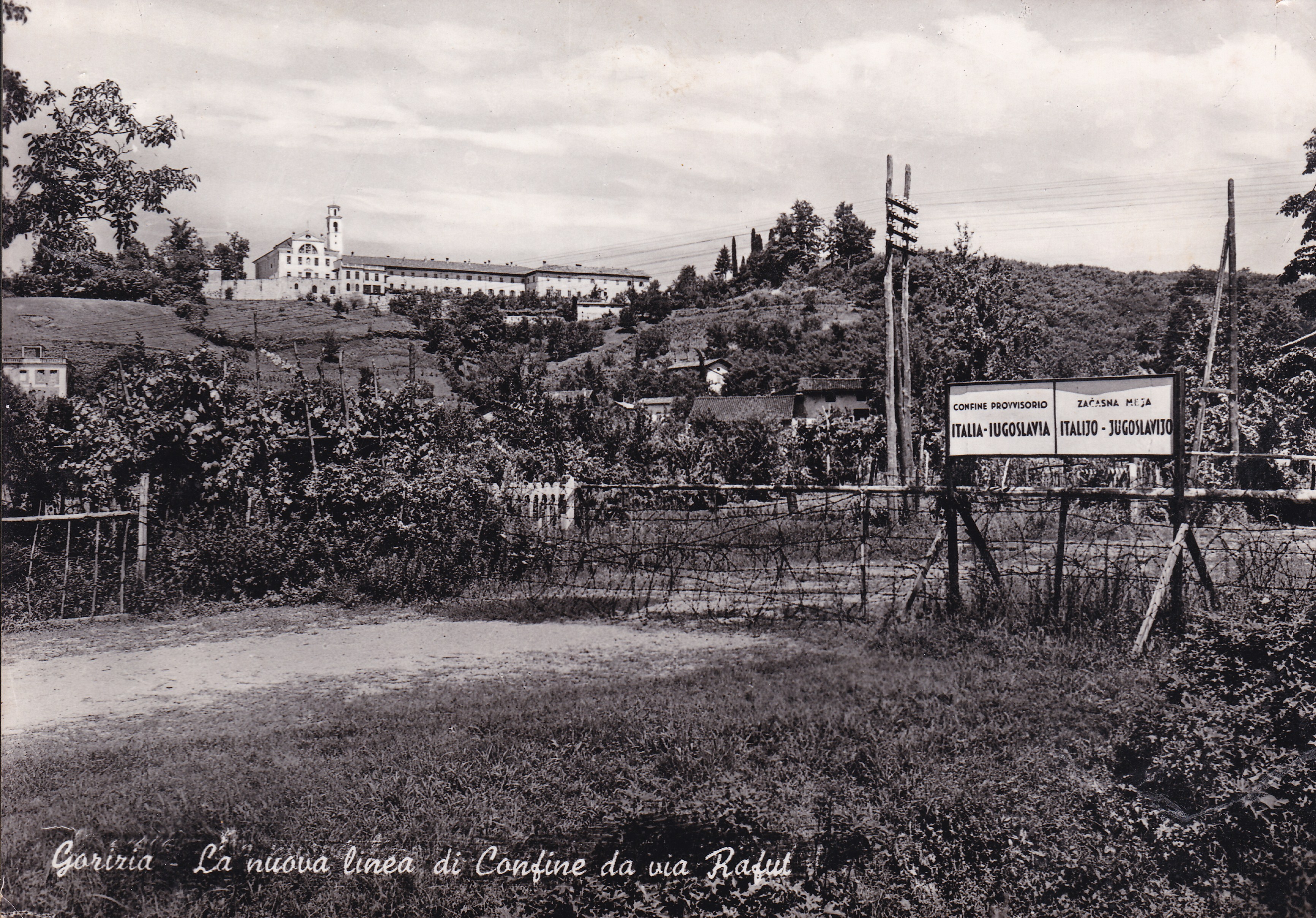 Meja na Pristavi okoli leta 1950 (Foto: Fototeka Goriškega muzeja)