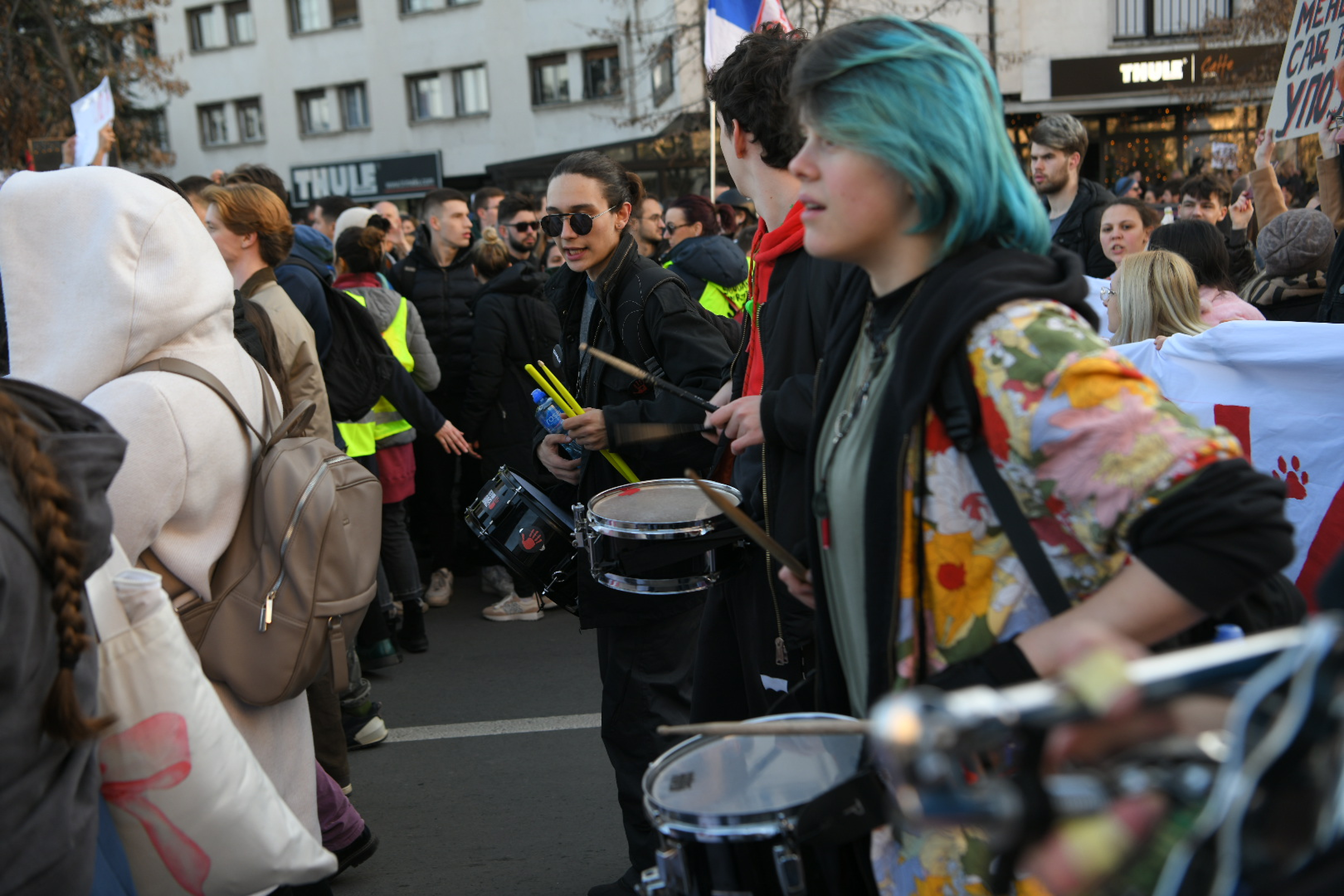 Protest v Novem Sadu, 1. februar 2025 (Foto: 