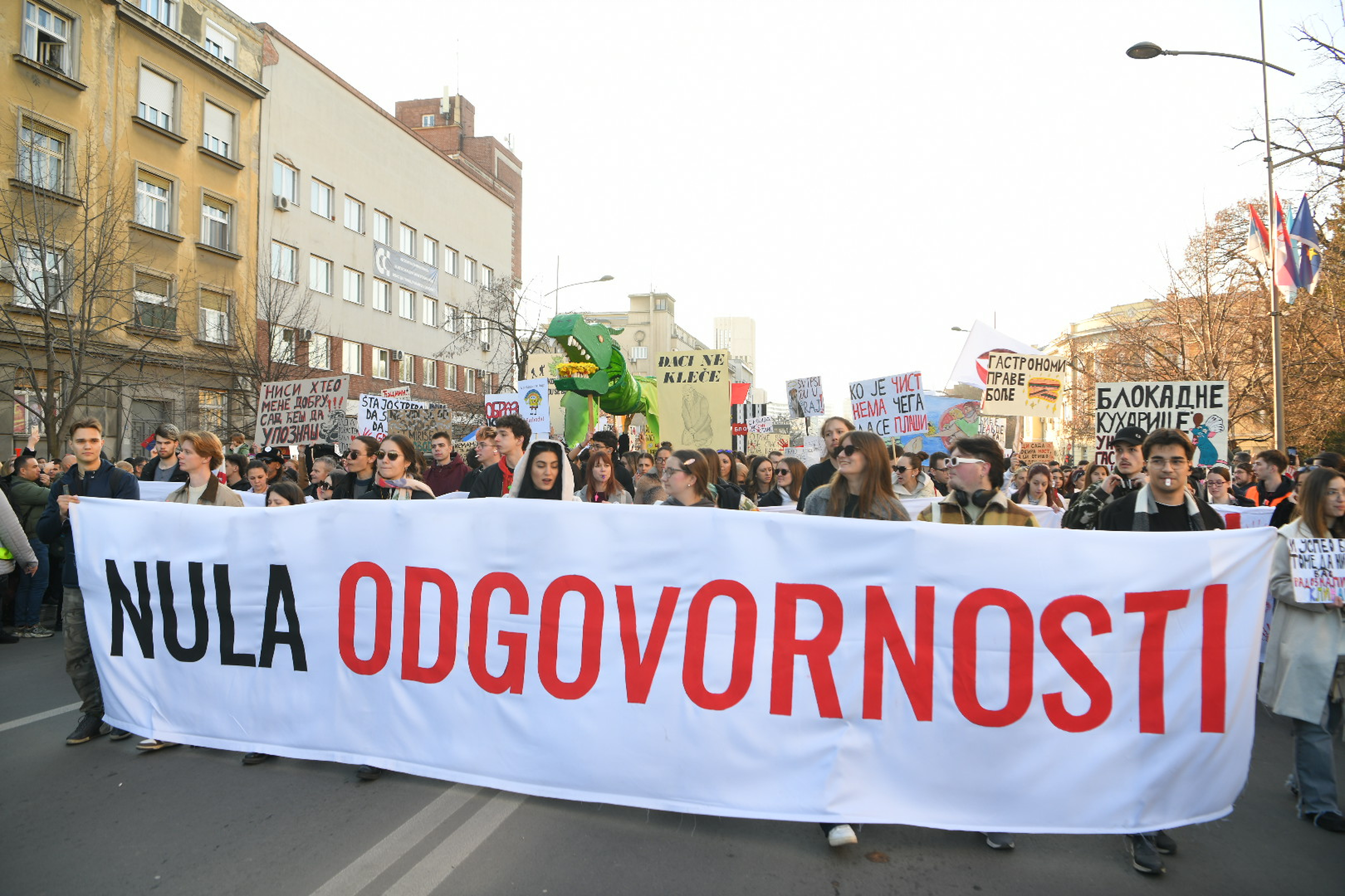 Protest v Novem Sadu, 1. februar 2025 (Foto: R.Z./ATAImages/PIXSELL/F.A.Bobo)
