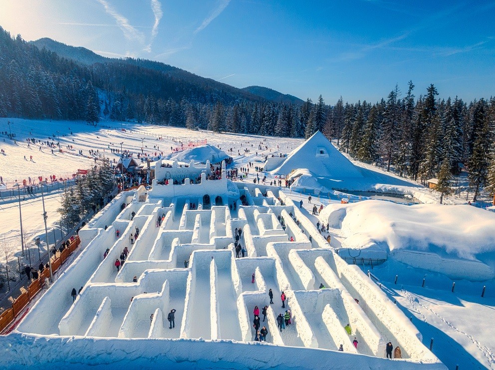 zakopane, snežni labirint, poljska