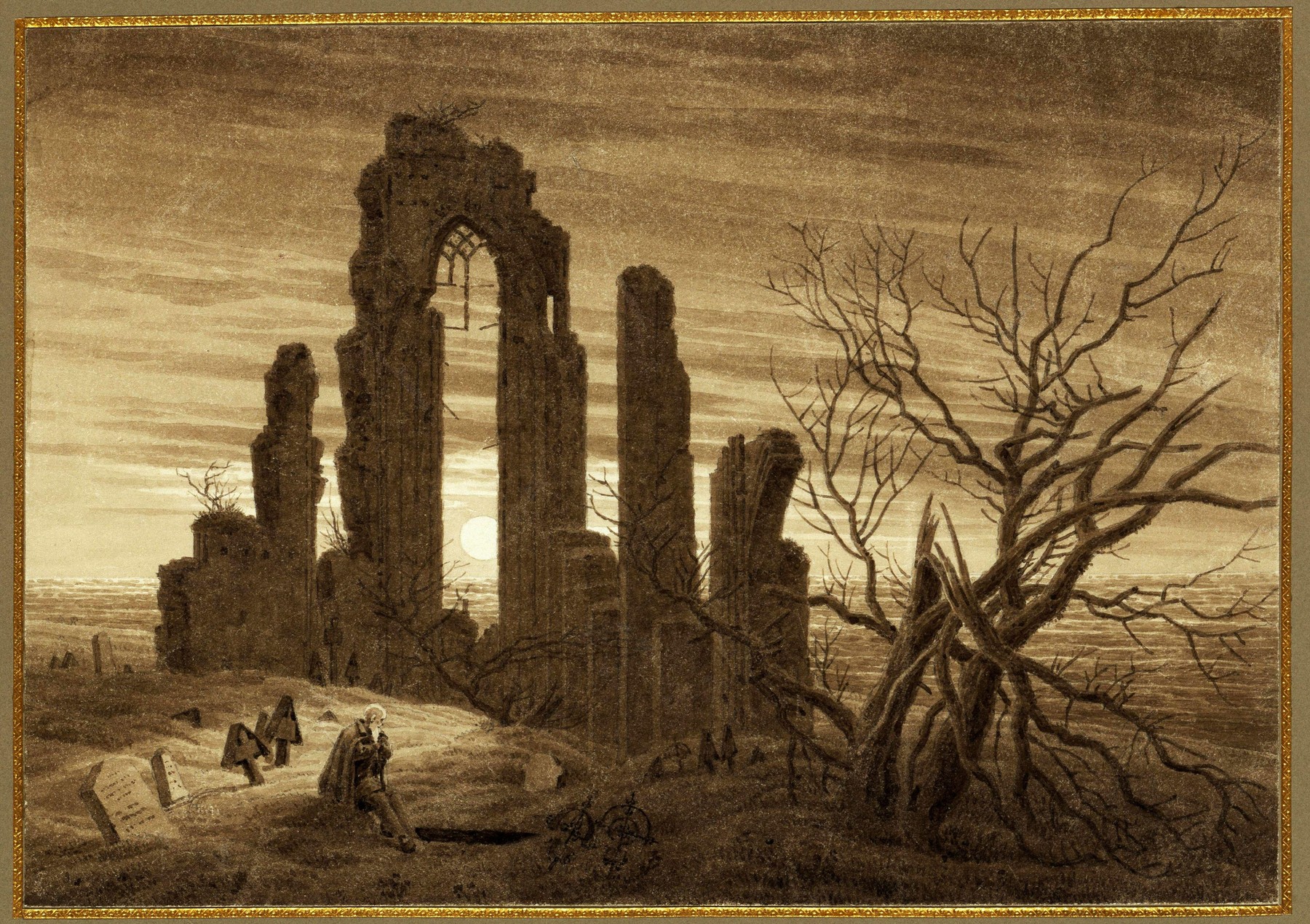 Caspar David Friedrich: Zima  -Noč - Starost in smrt, 1803 (Foto: PROFIMEDIA)