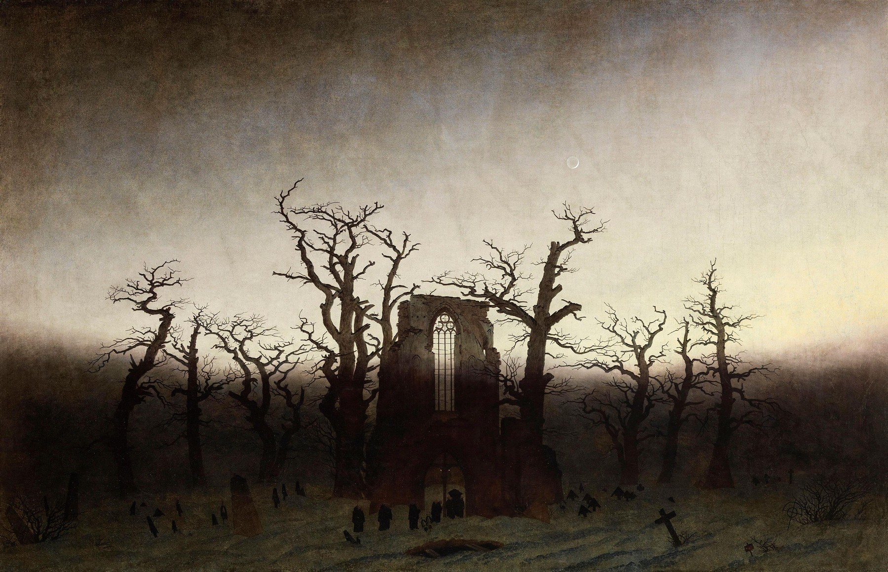 Caspar David Friedrich: Opatija v Oakwoodu,