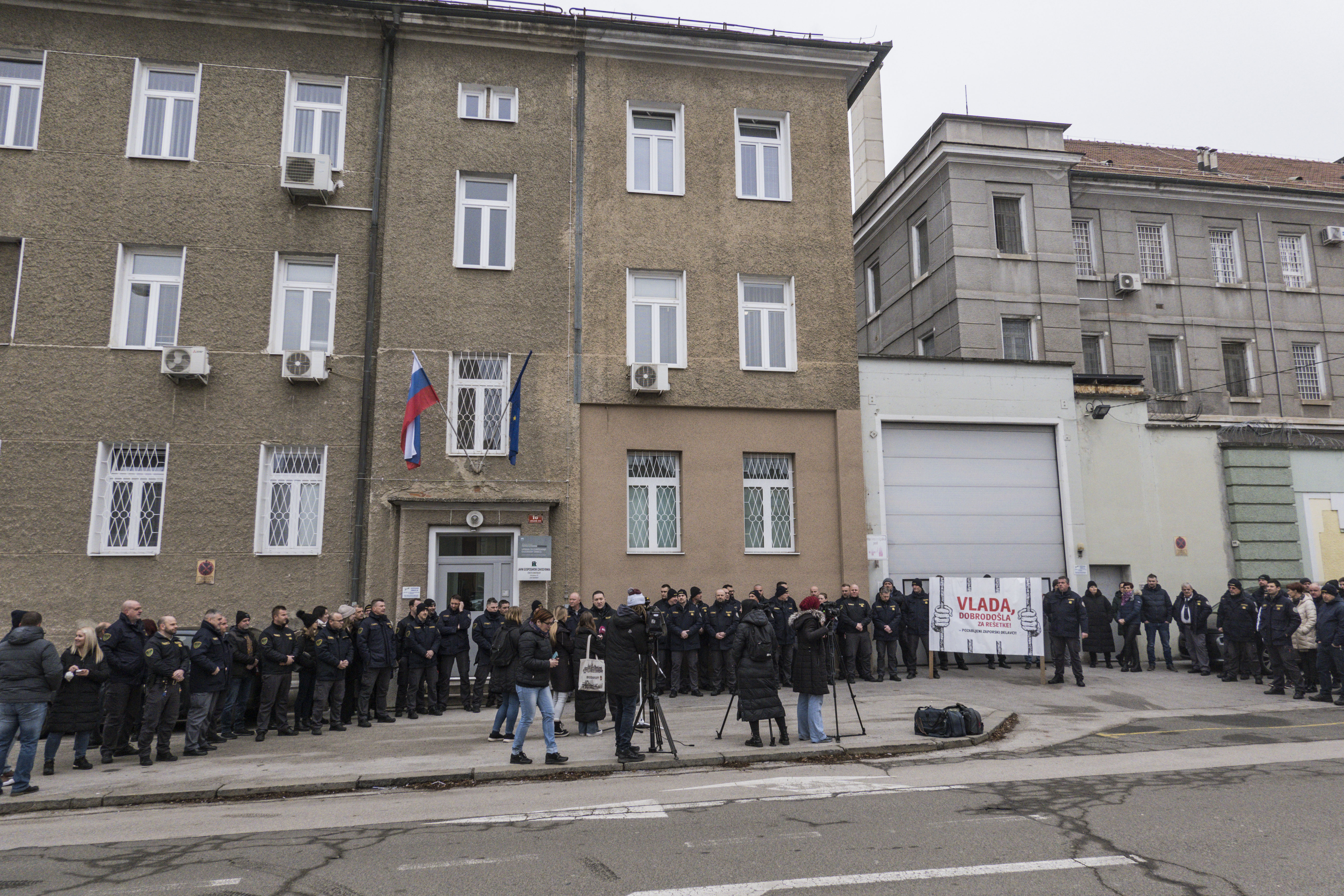 Protest pravosodnih policistov v Mariboru. (Foto:Mariborinfo/BOBO)
