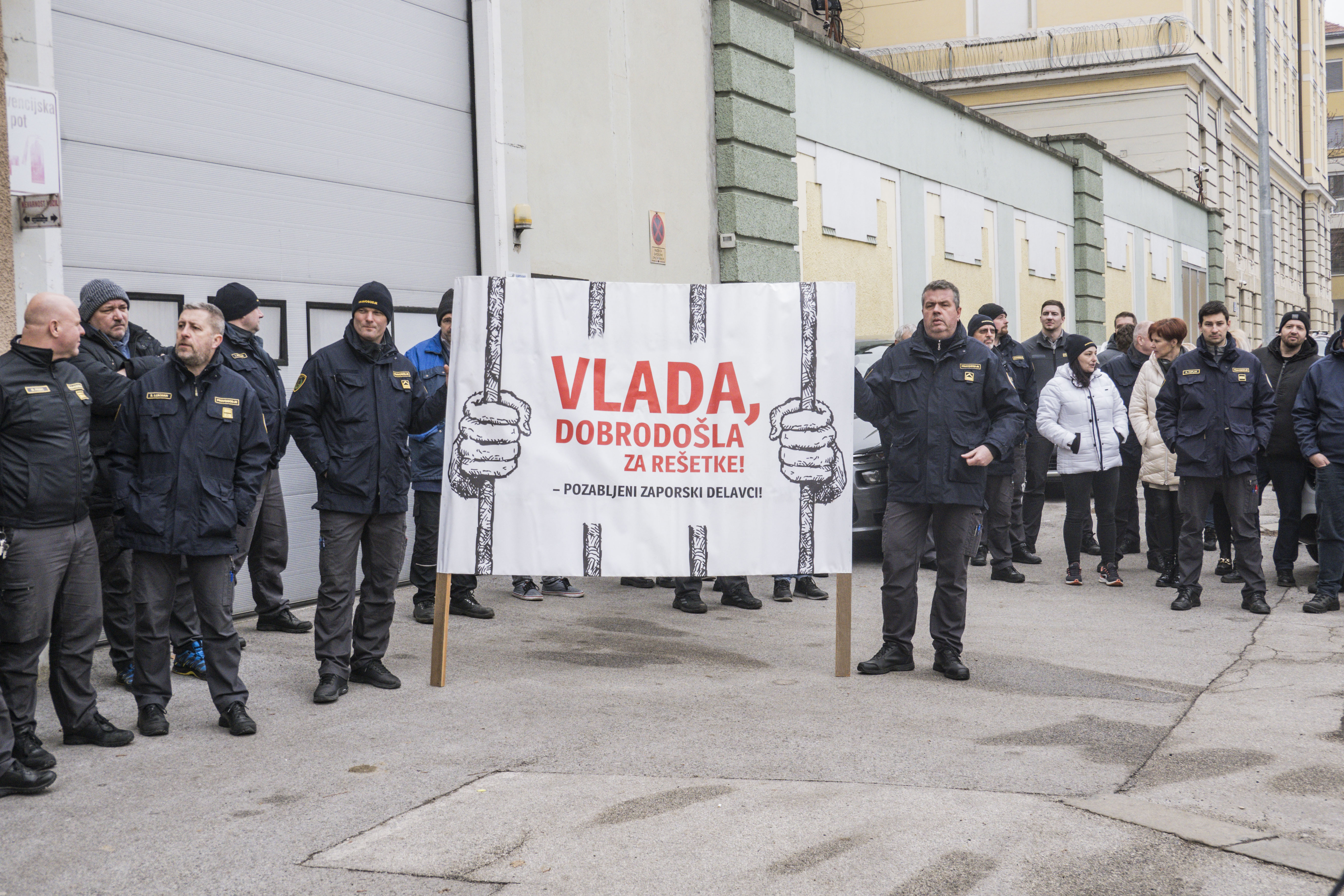 Protest pravosodnih policistov v Mariboru. (Foto:Mariborinfo/BOBO)