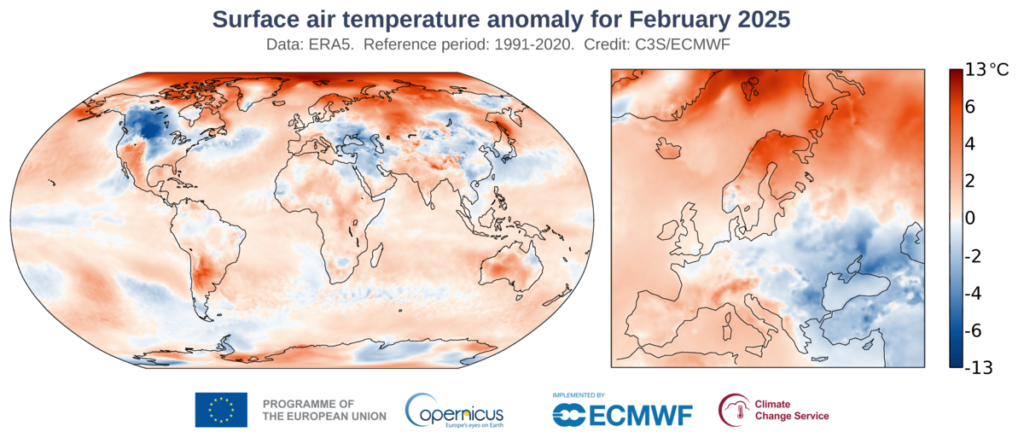 1741615150-Temperatura-zraka-na-povesju-februarja-v-primerjavi-s-februarskim-povprecjem-1991-20020.-Rdeca-barva-prstavlja-pozitino-moda-pa-negativno-odstopanje-Toto-C3S-1024x444.png