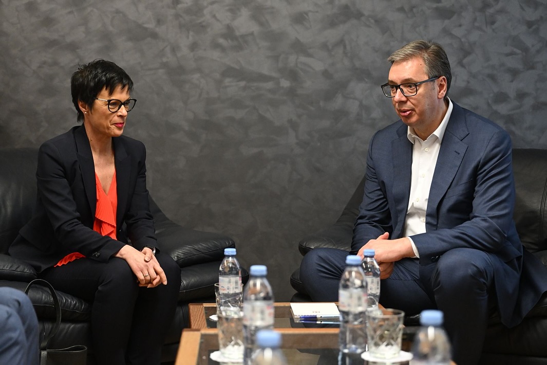 Marta Kos in Aleksandar Vučić