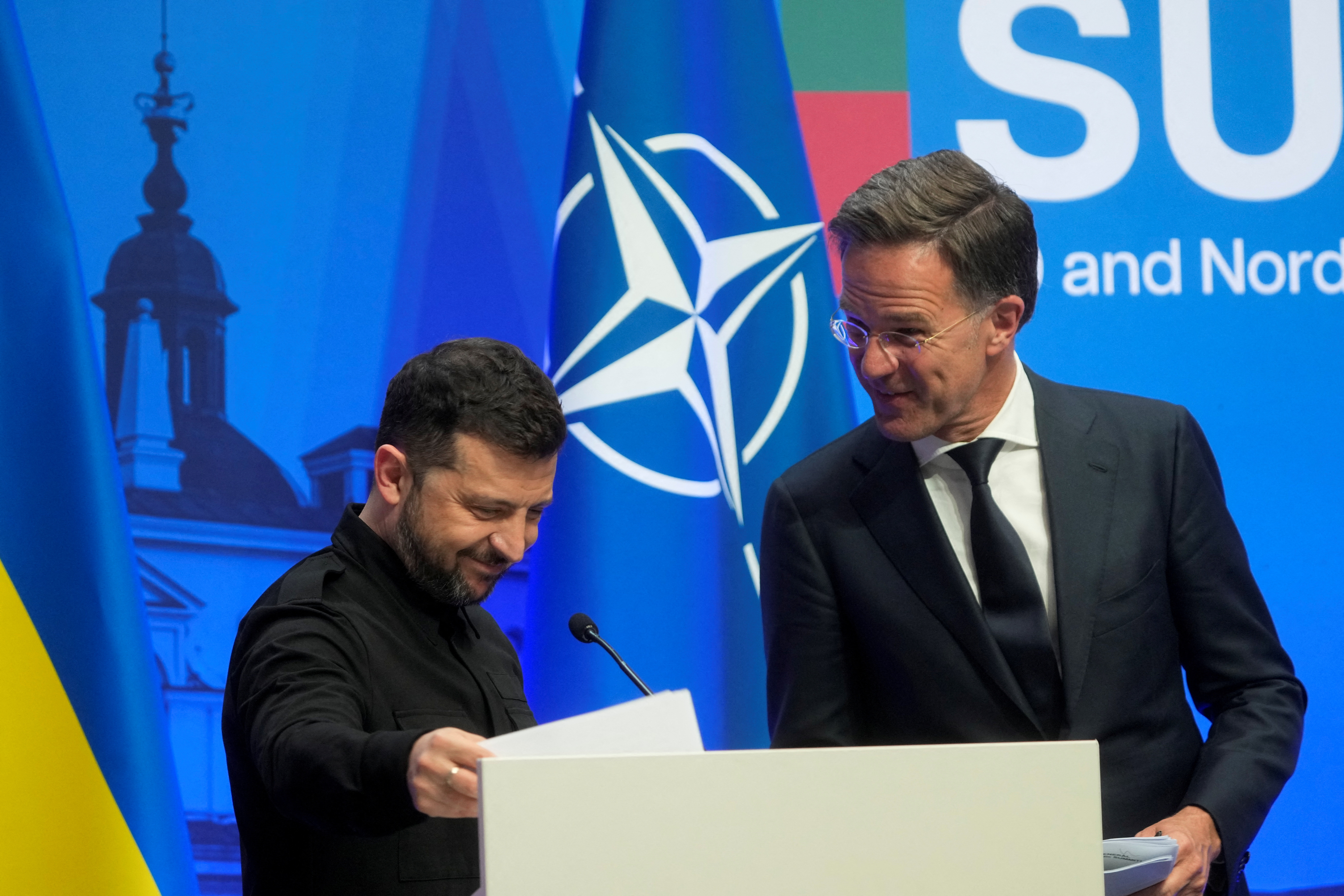 Mark Rutte in Volodimir Zelenski