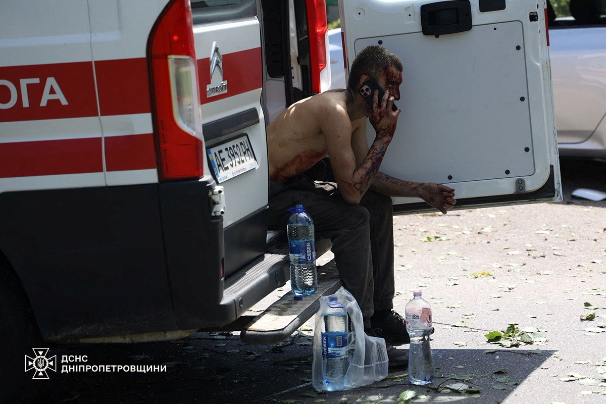 Uničenje po napadu na Dnipro