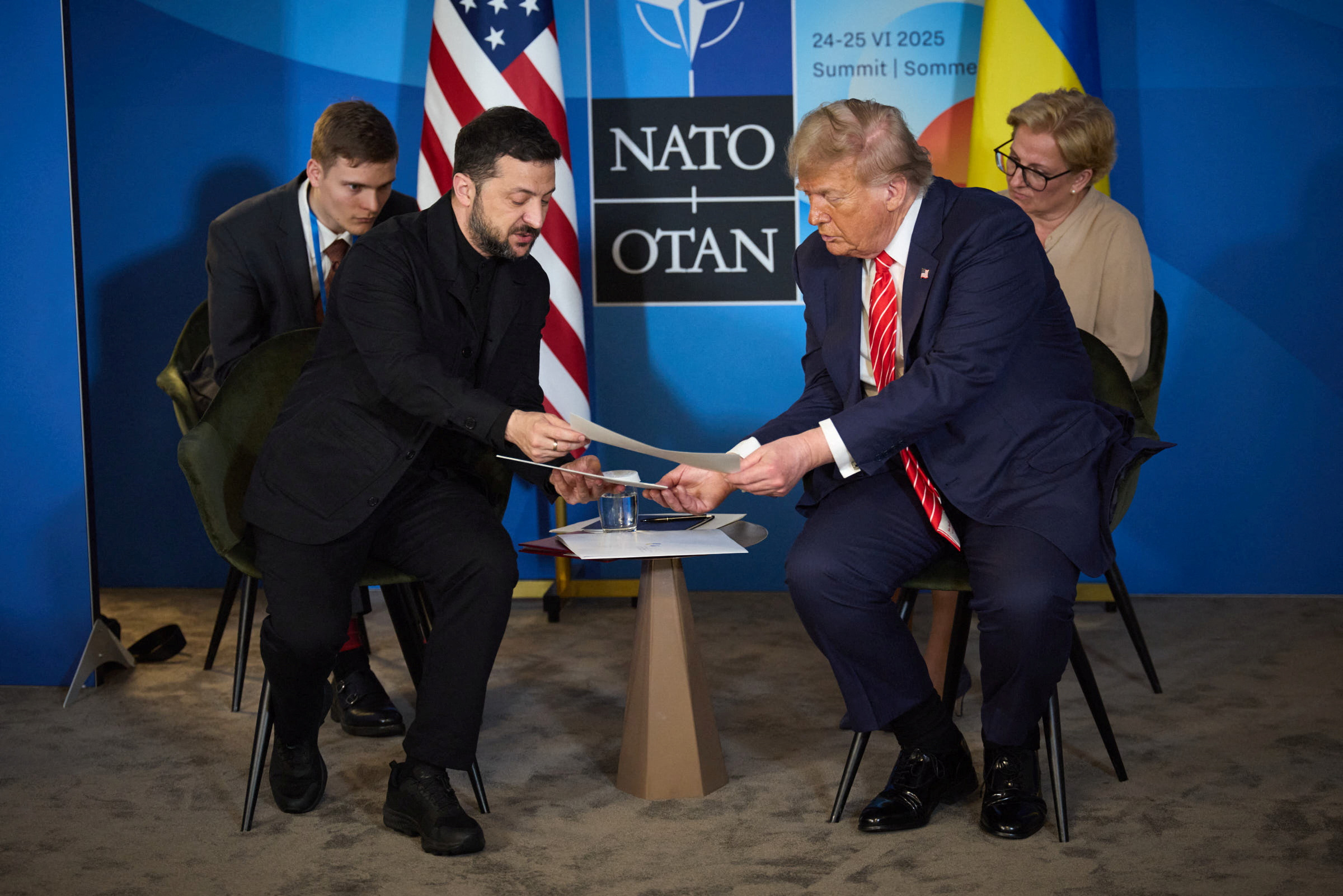 Donald Trump in Volodimir Zelenski