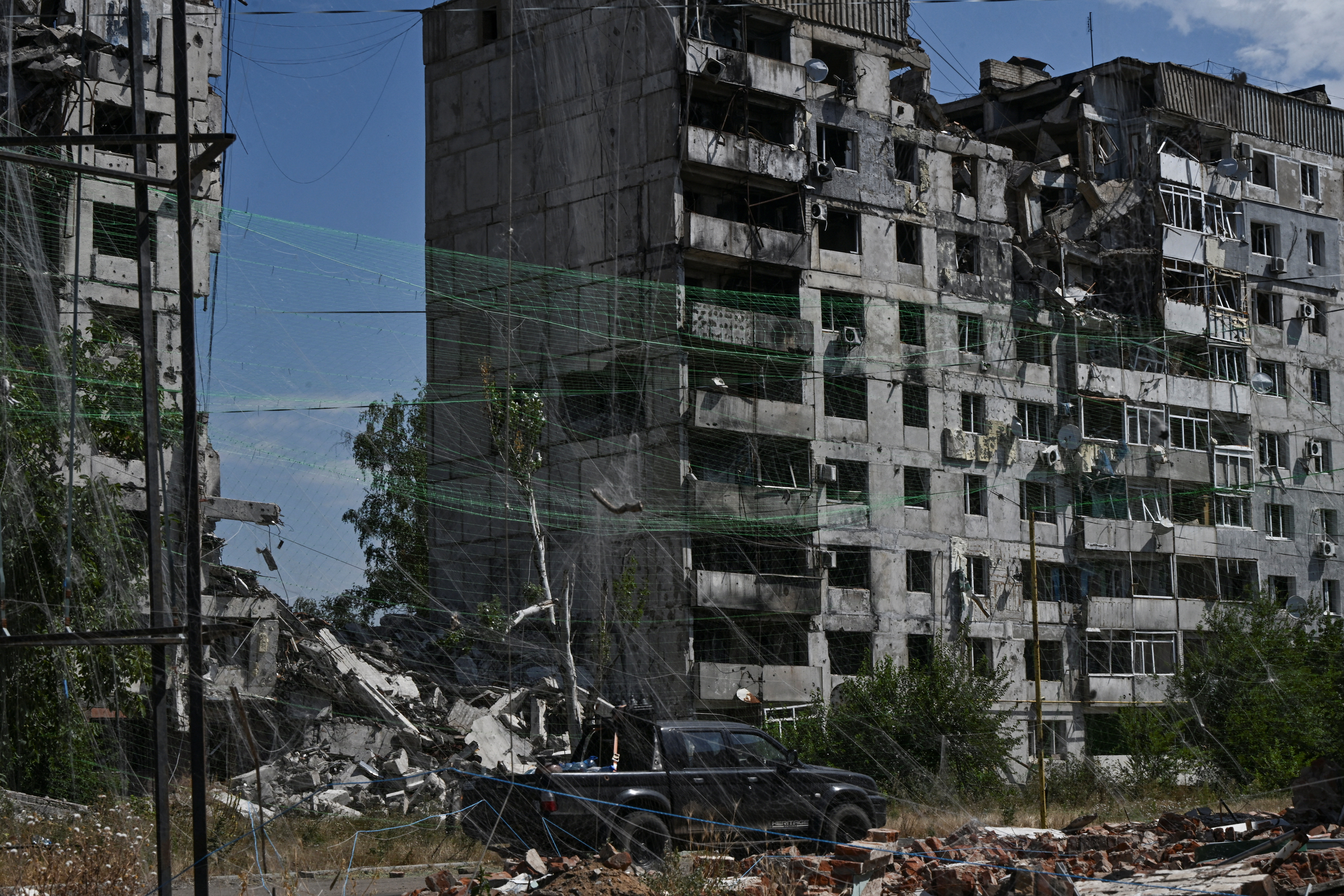 Orikhiv, Ukrajina, mreže proti dronom