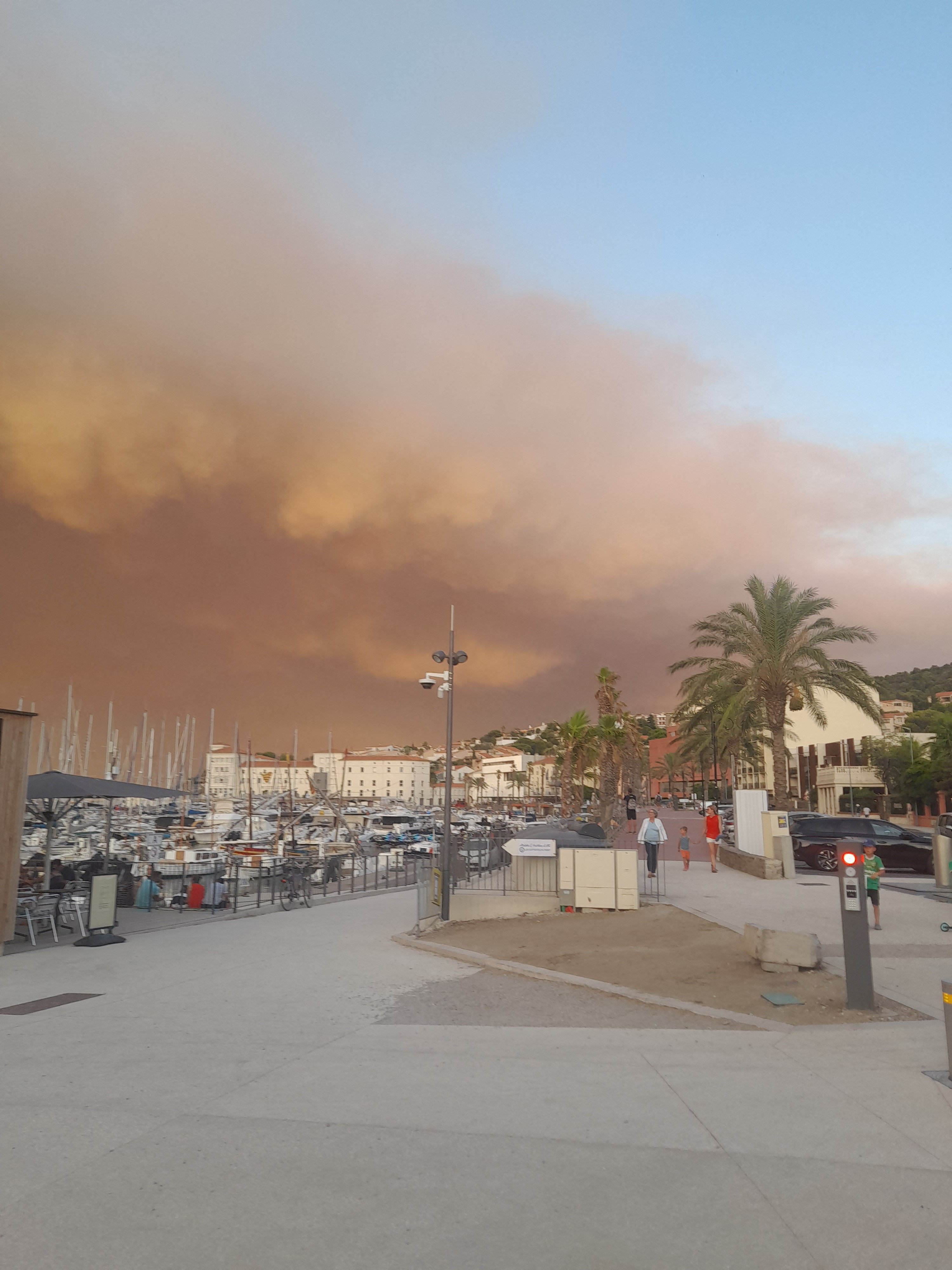 Dim gozdnega požara v Ribauteu.