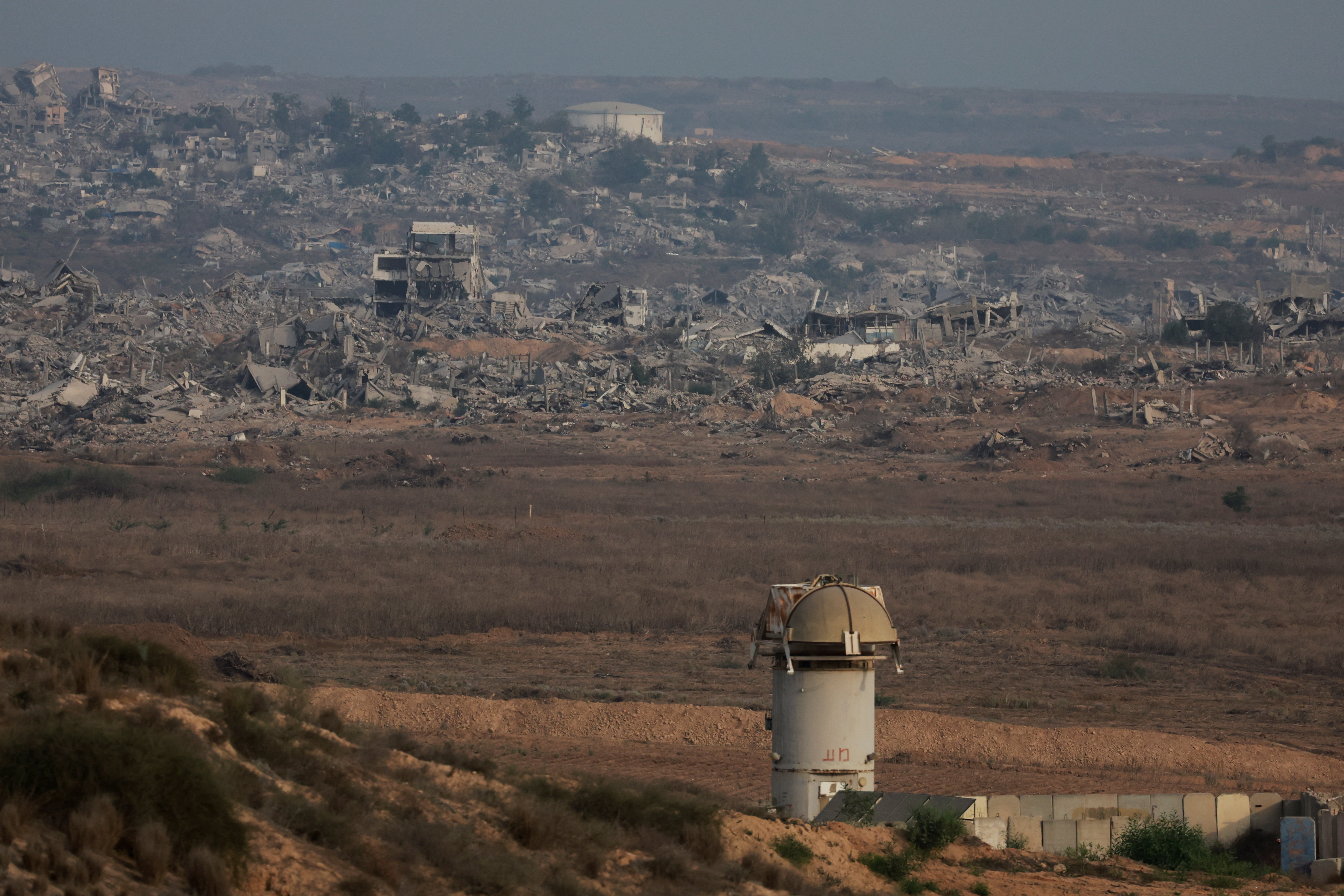 Pogled na razdejano severno Gazo