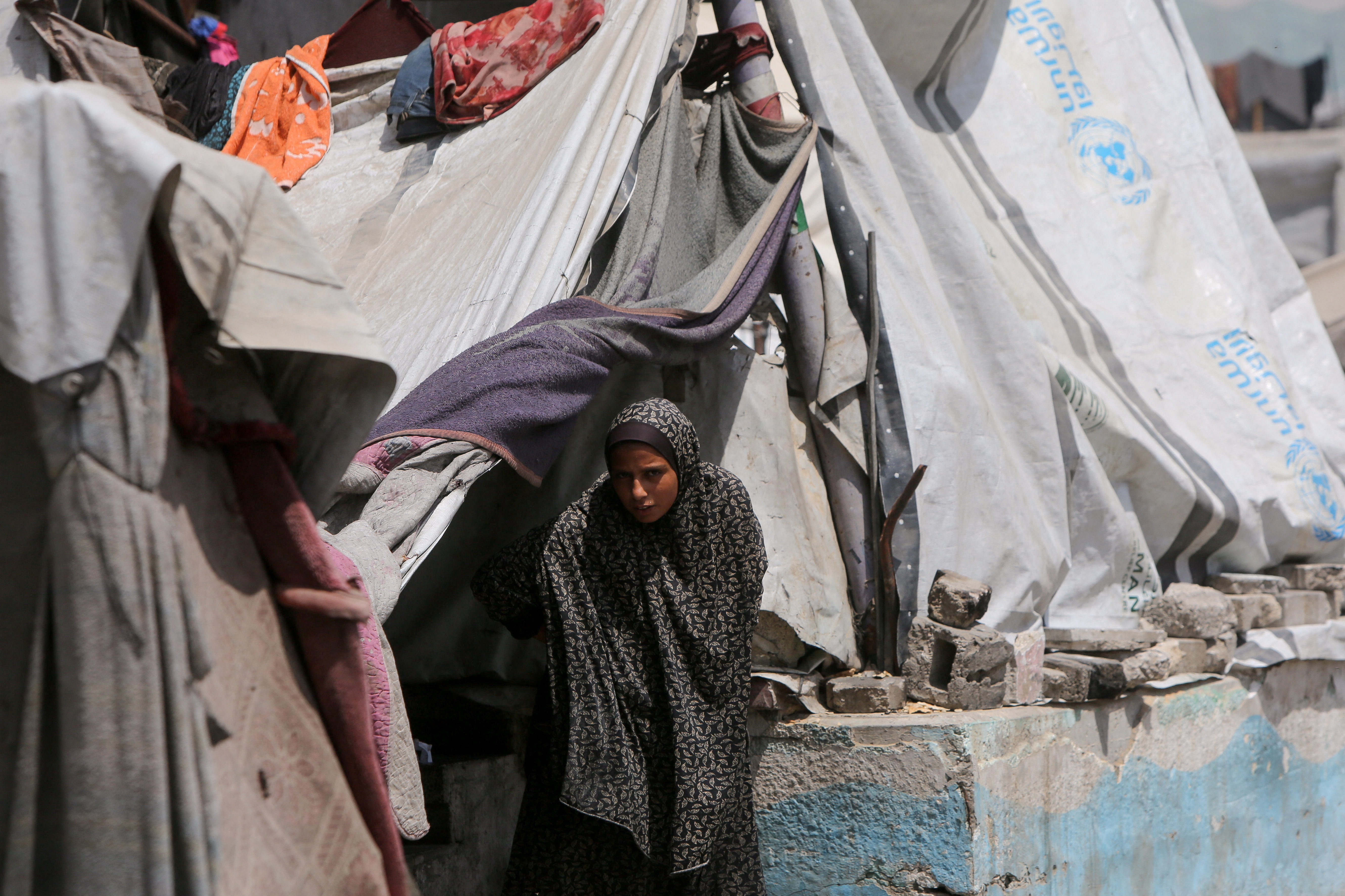 Palestinska pred šotori