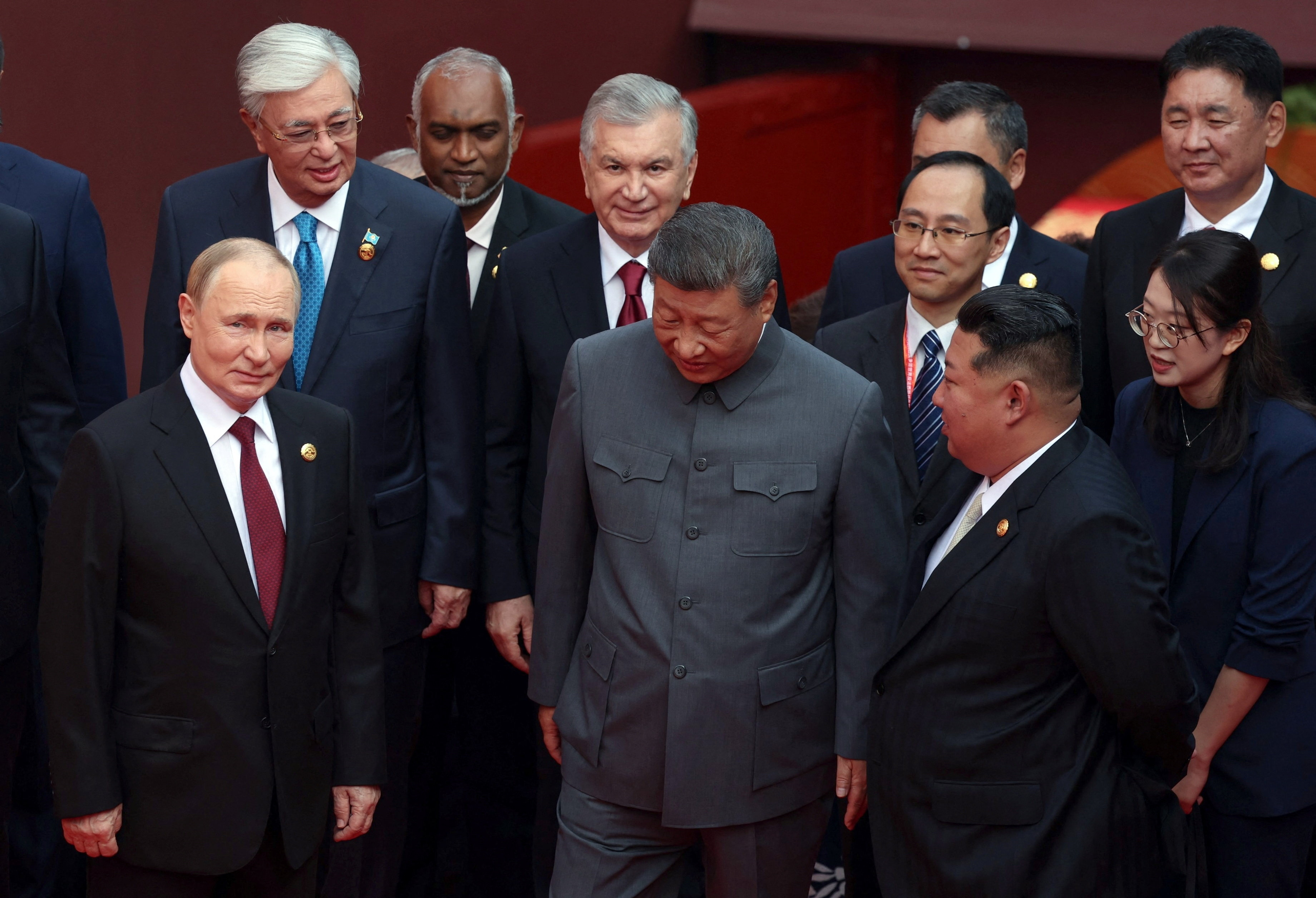 Vladimir Putin, Ši Džinping in Kim Džong Un