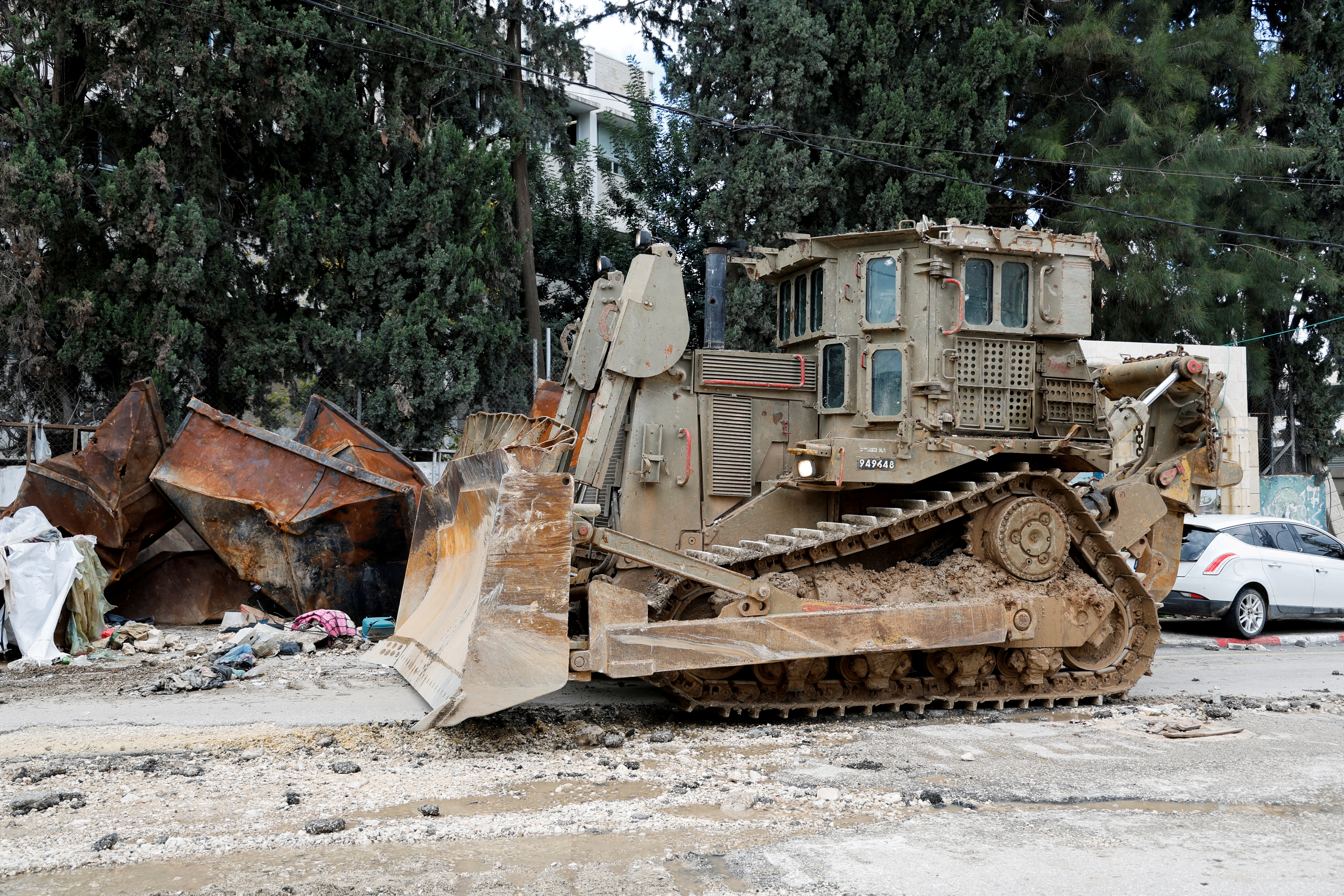 Izraelski buldožer na Zahodnem bregu