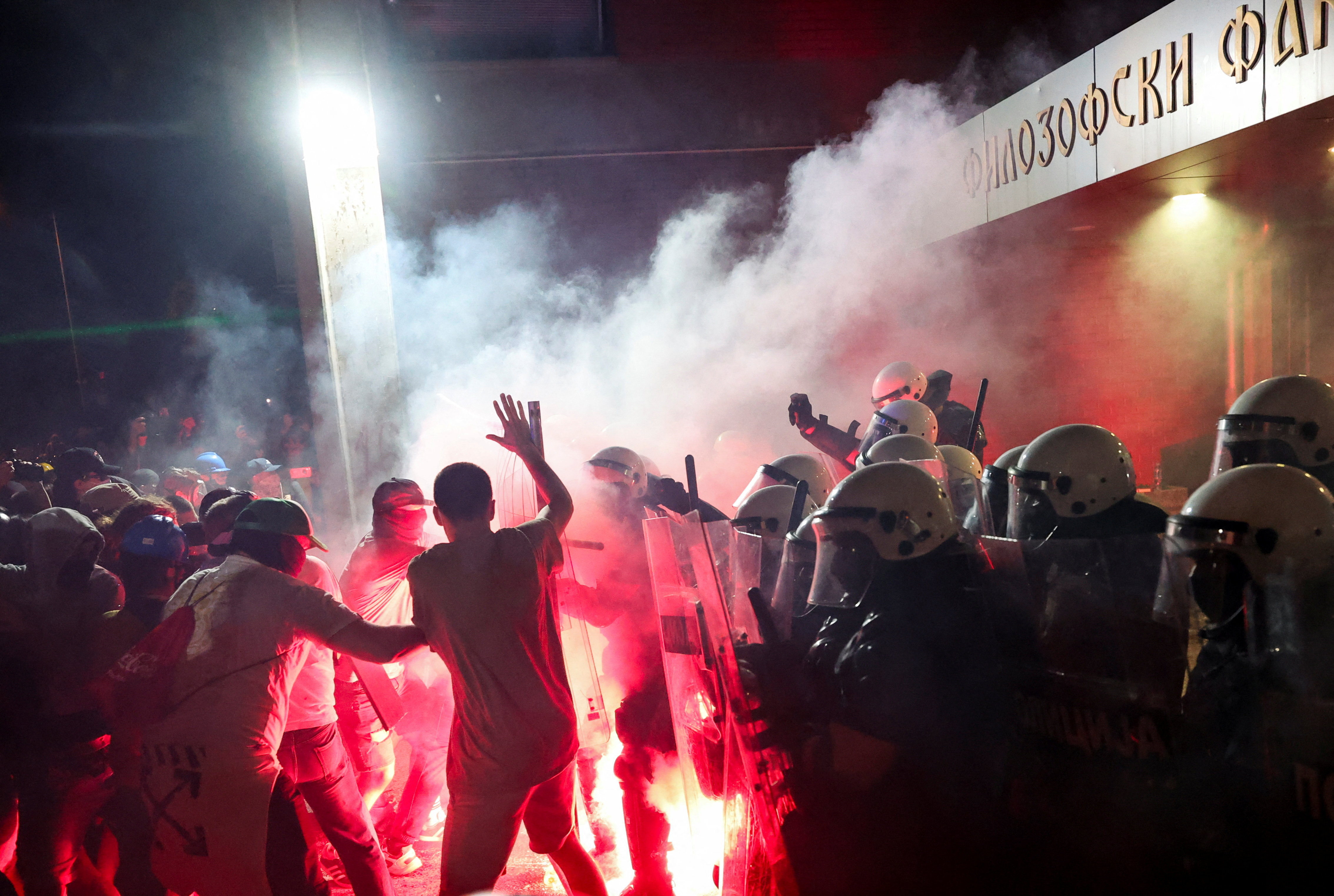 Protest v Novem Sadu 5. 9. 2025