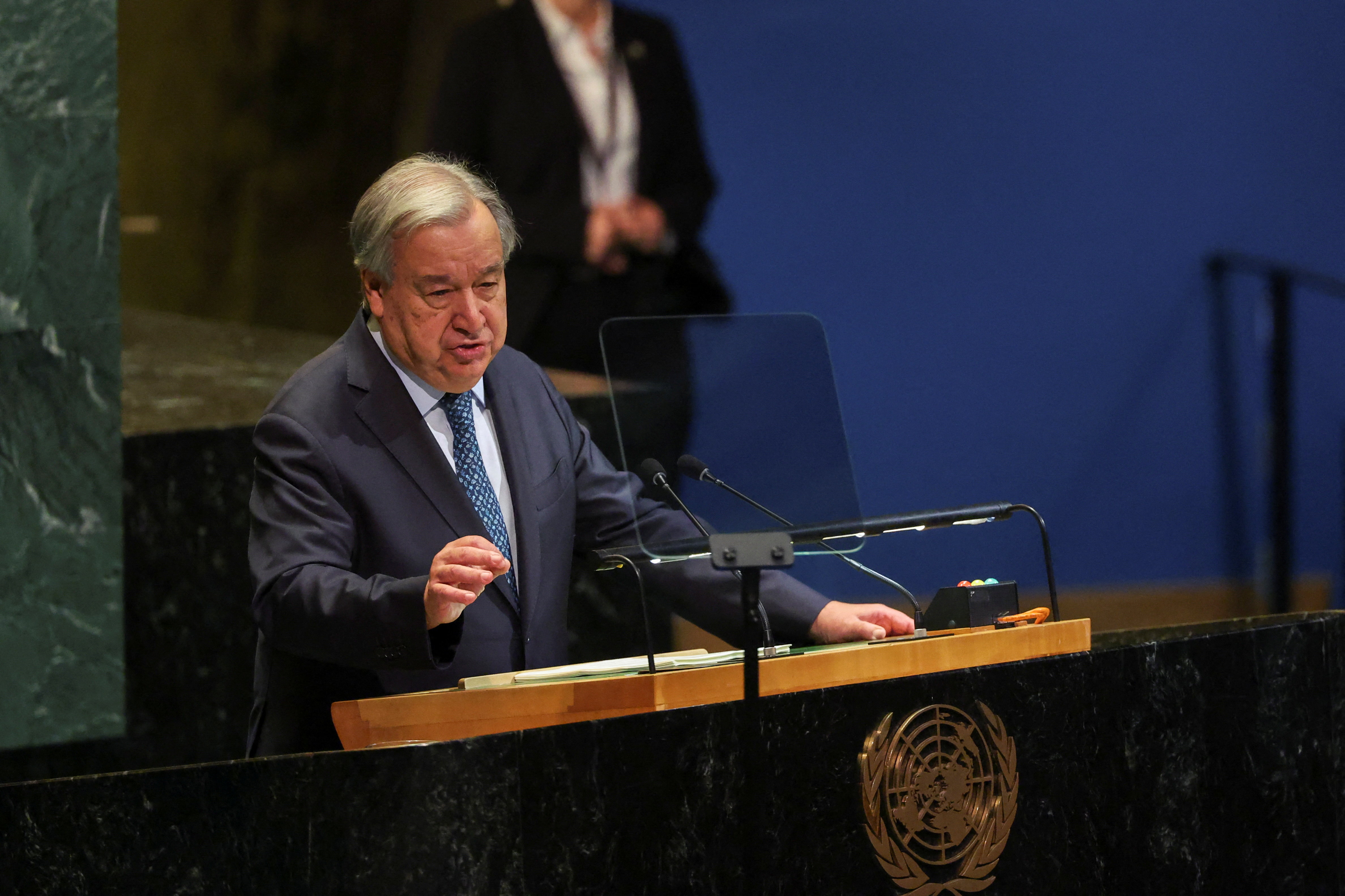 Antonio Guterres na 80. zasedanju Generalne skupščine ZN v New Yorku