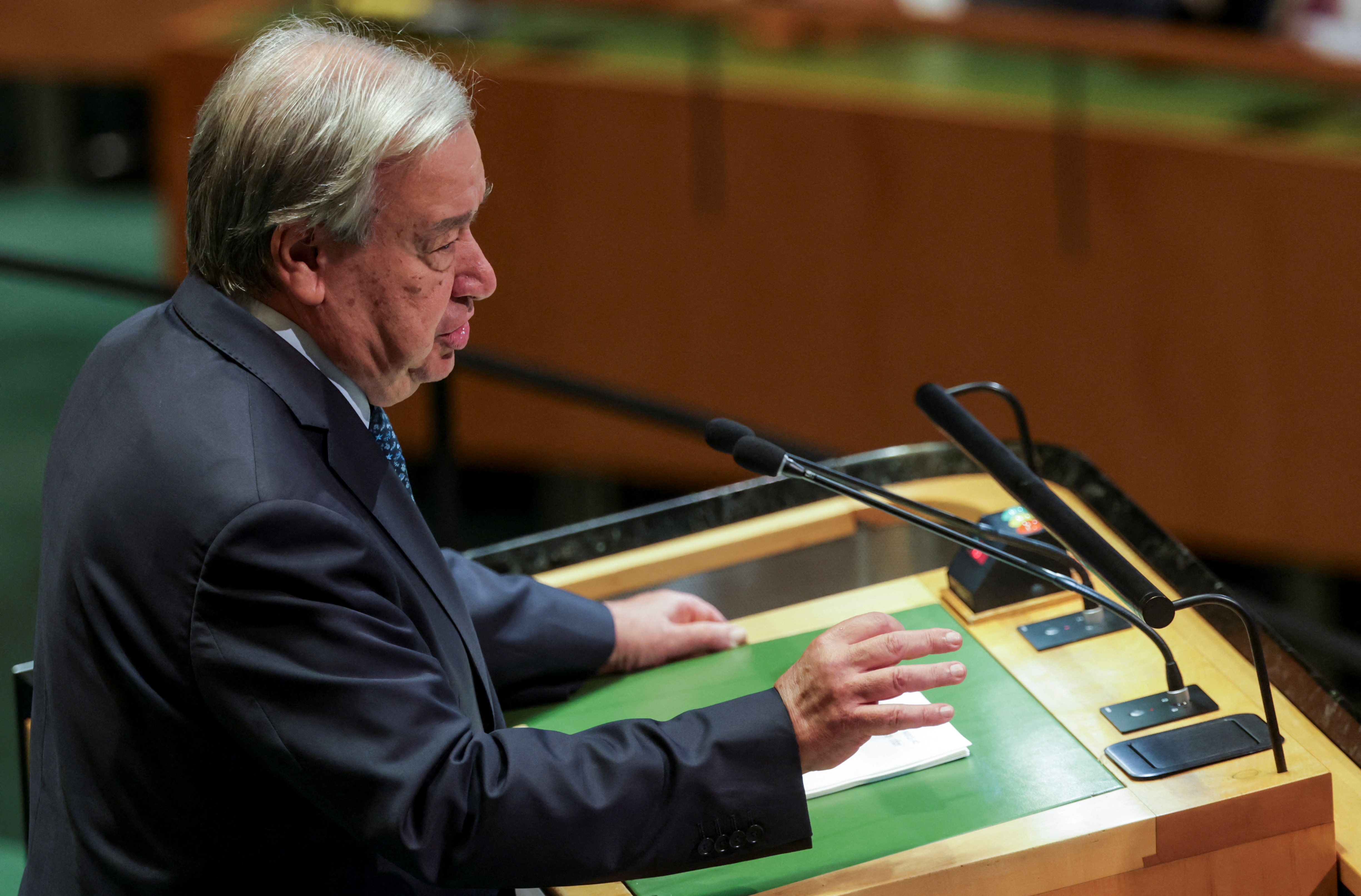 Antonio Guterres na 80. zasedanju Generalne skupščine ZN v New Yorku