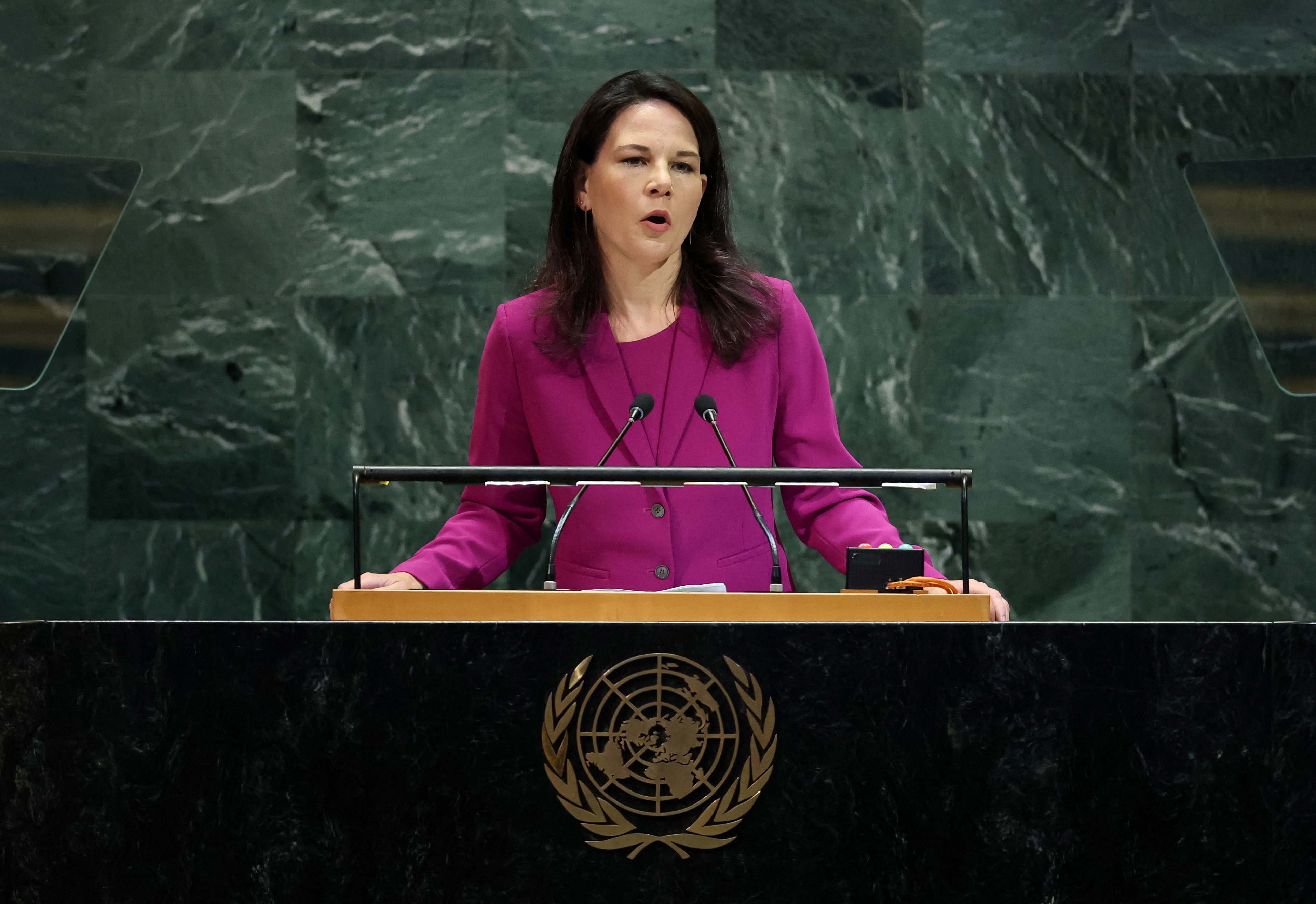 Annalena Baerbock na 80. zasedanju Generalne skupščine ZN v New Yorku