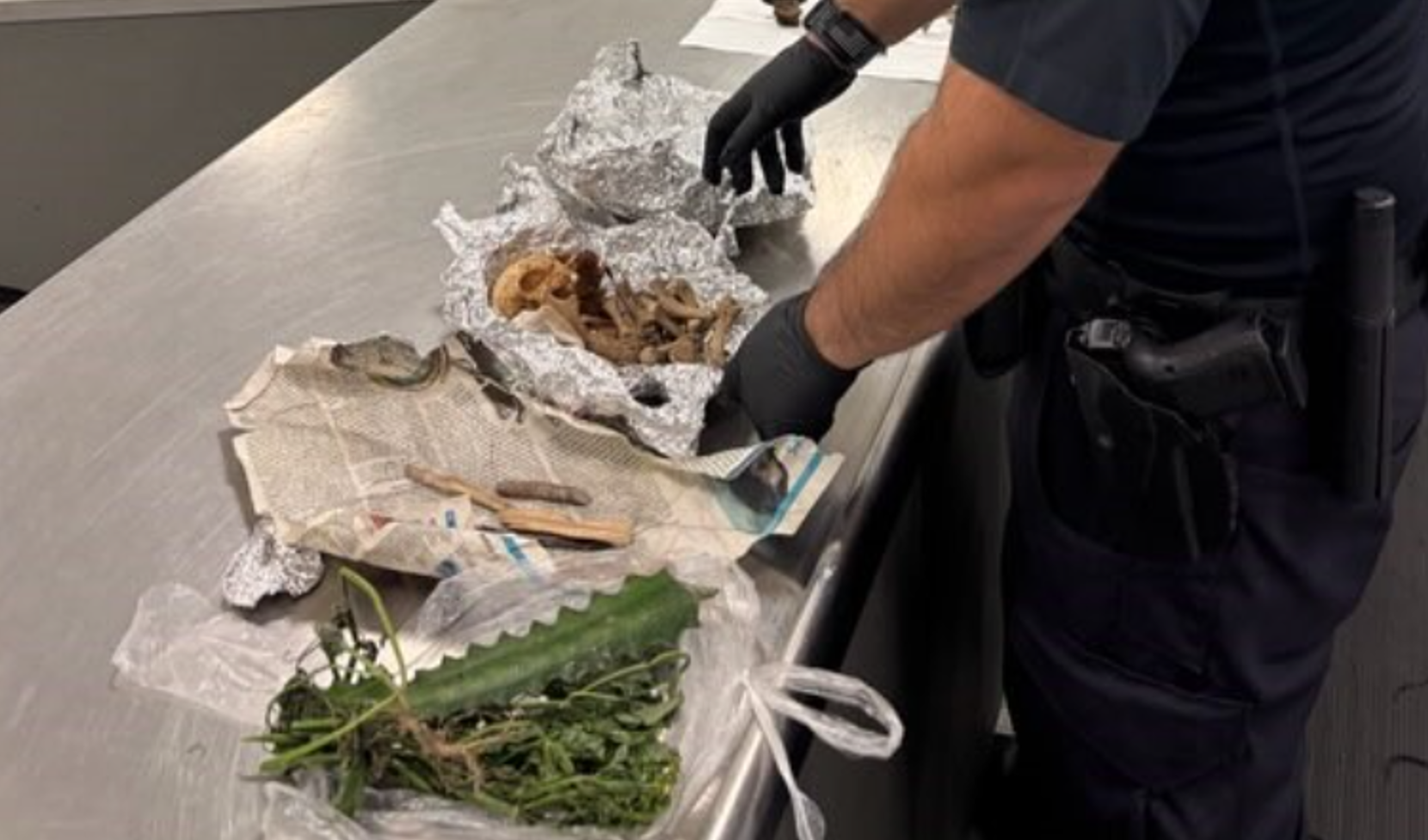 carinska kontrola Tampa letališče Florida Foto Zajem zaslona X