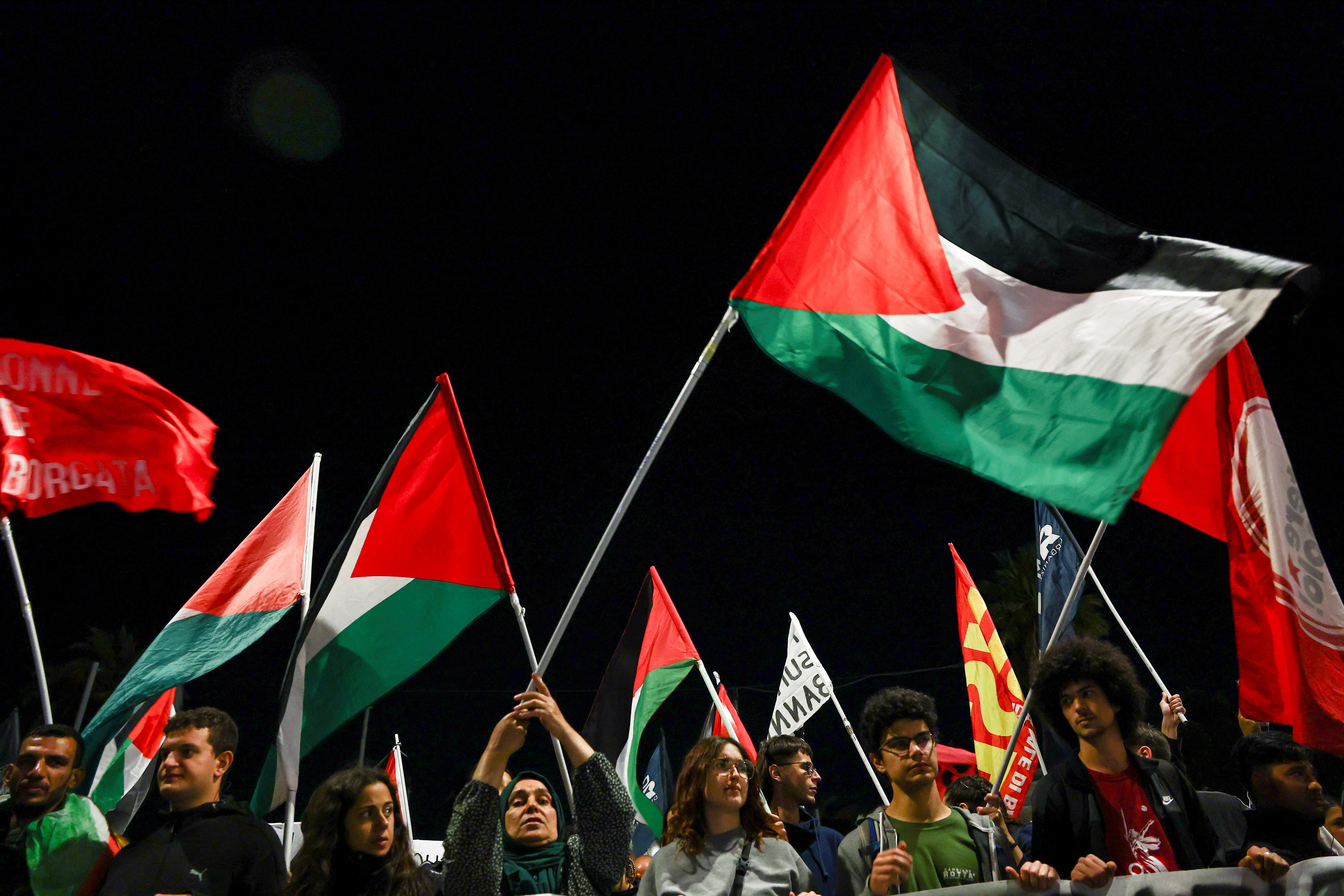 Propalestinski protesti po prestrezanju flotilje Sumud v Rimu