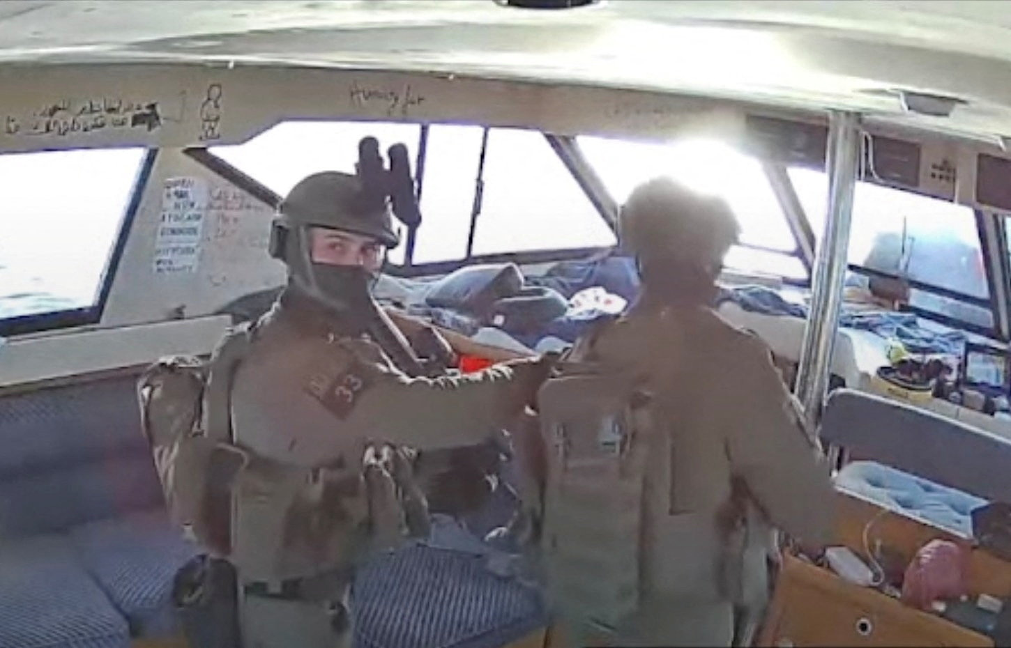 Izraelska vojska na krovu ladij iz Sumud flotilje