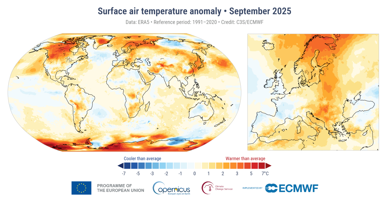 September 2025, Copernicus