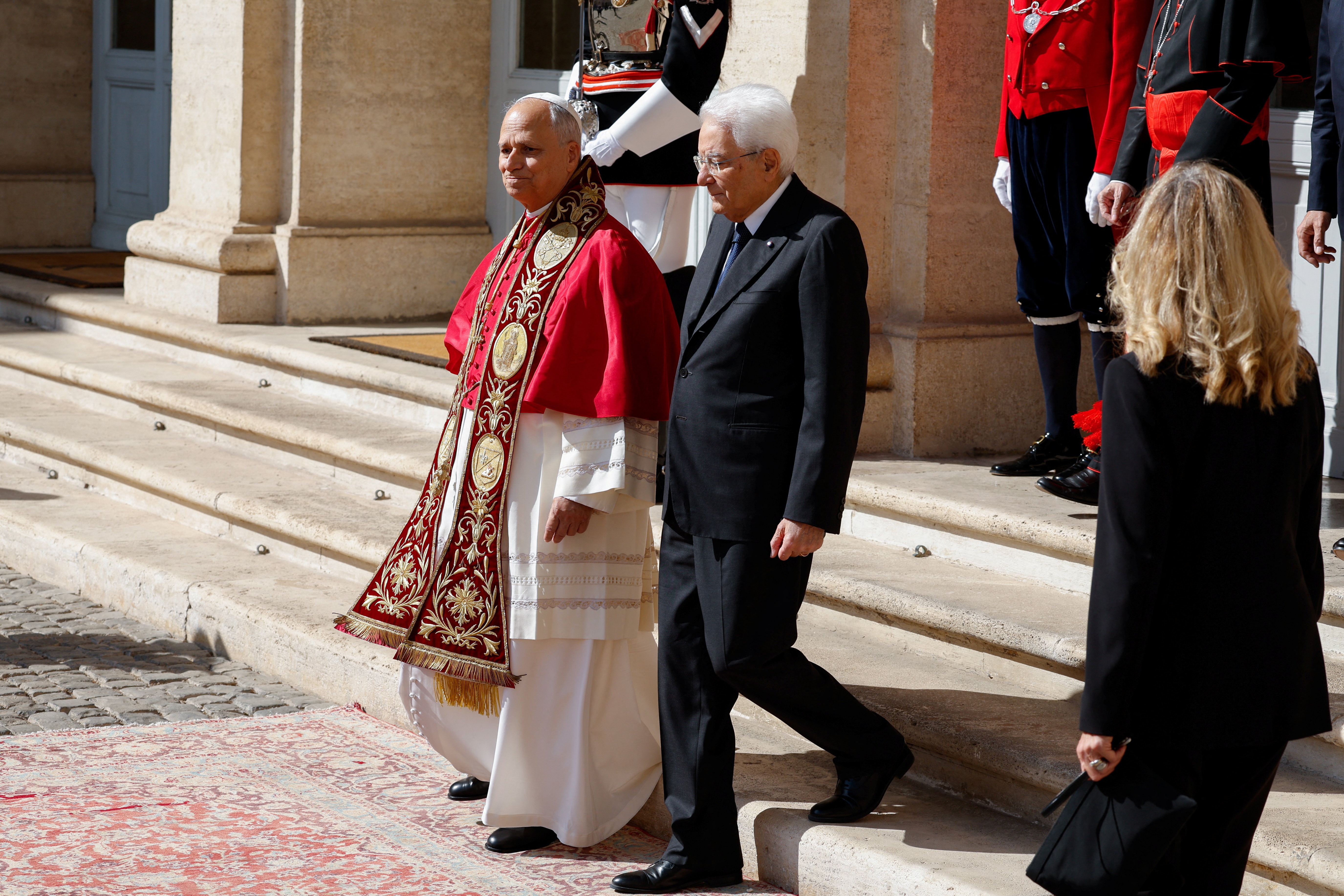 Papež Leon XIV in Sergio Mattarella