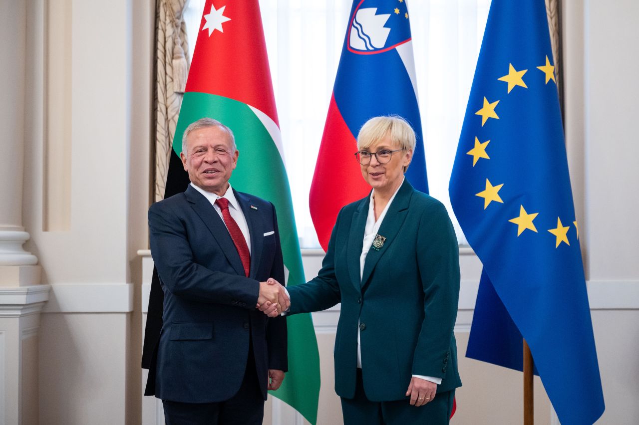 Predsednica republike Nataša Pirc Musar je sprejela jordanskega kralja Abdulaha II.