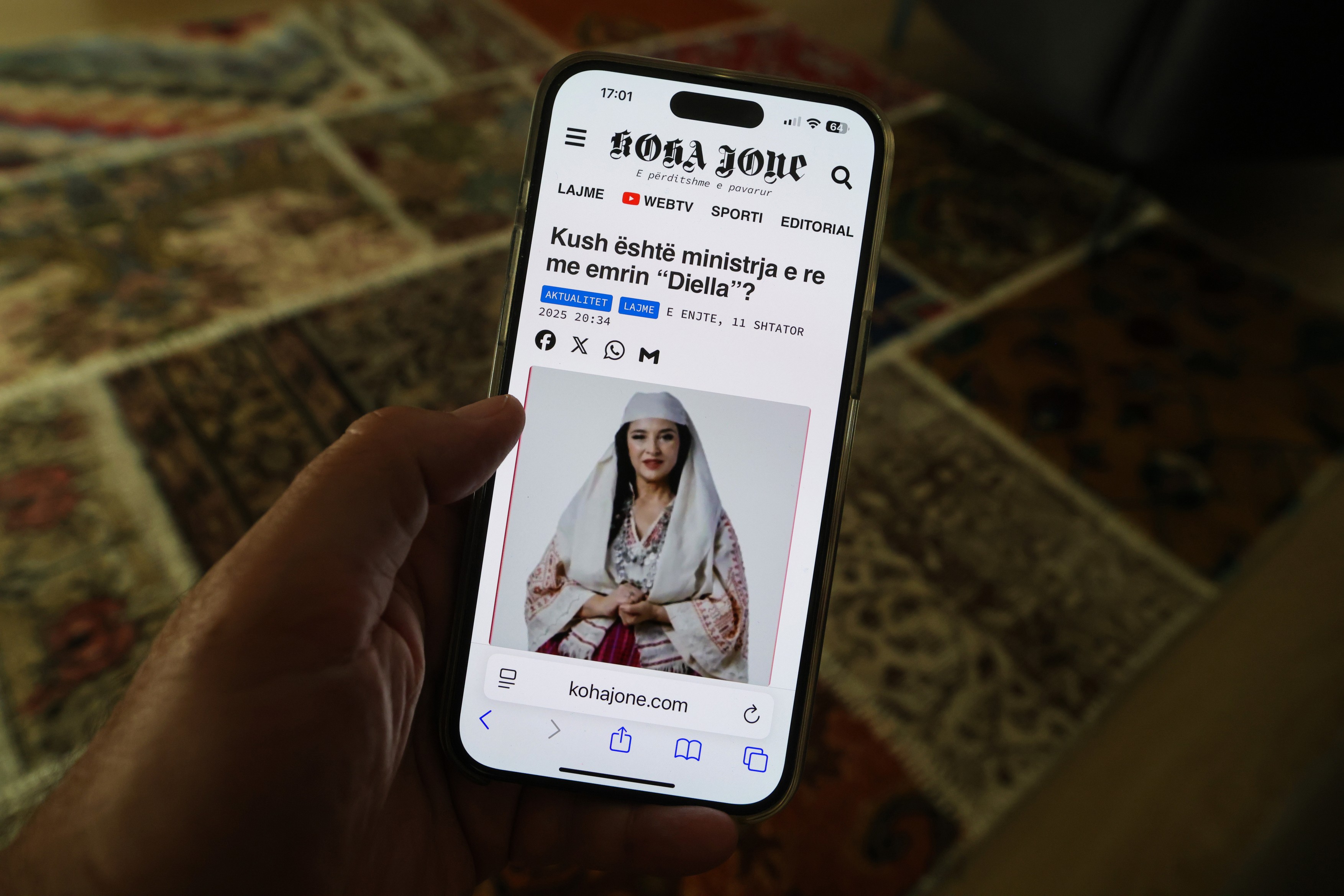 Vest o albanski umetni ministrici Dielli na online spletnem časopisu