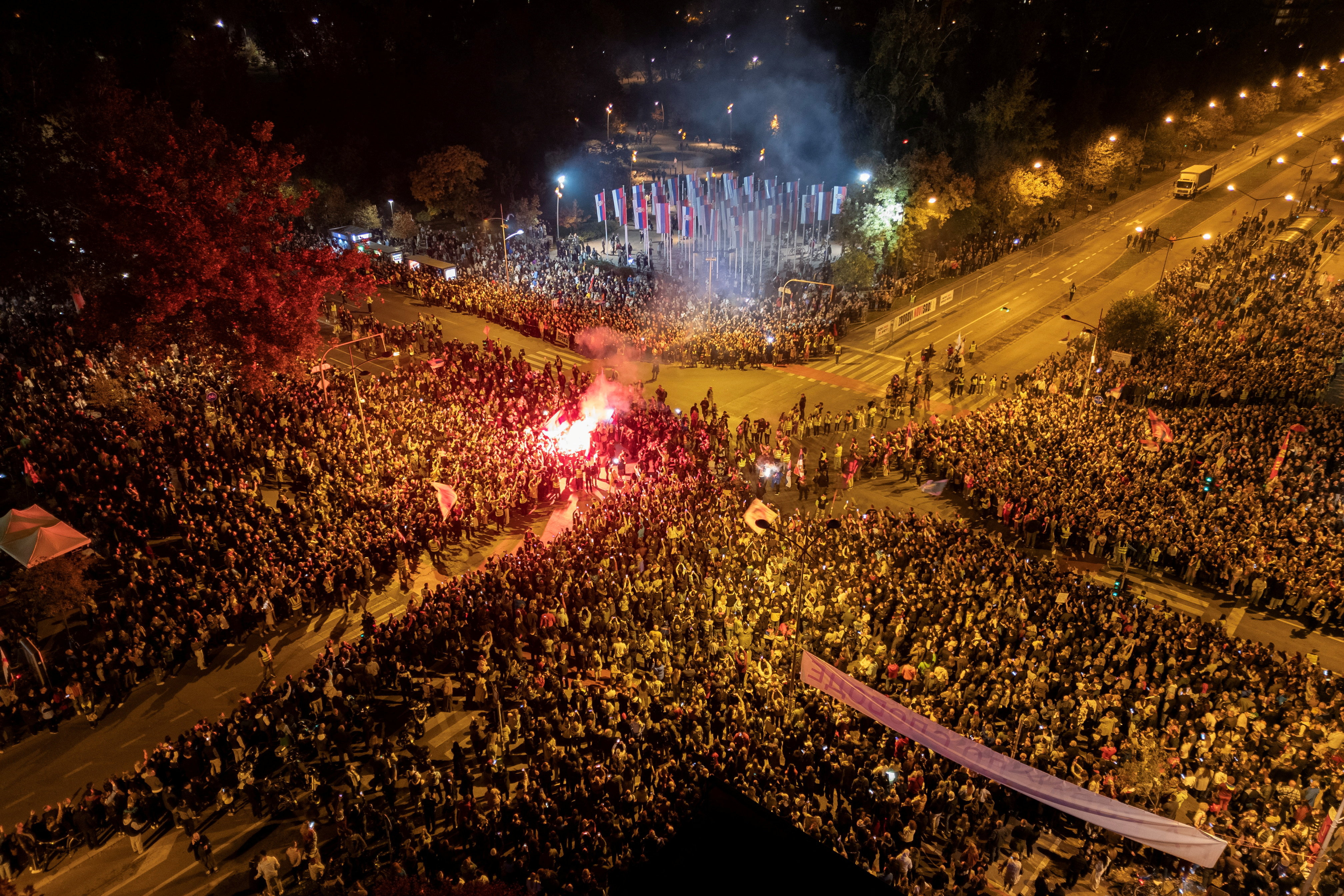 V Novi Sad prihajajo študenti iz vse Srbije