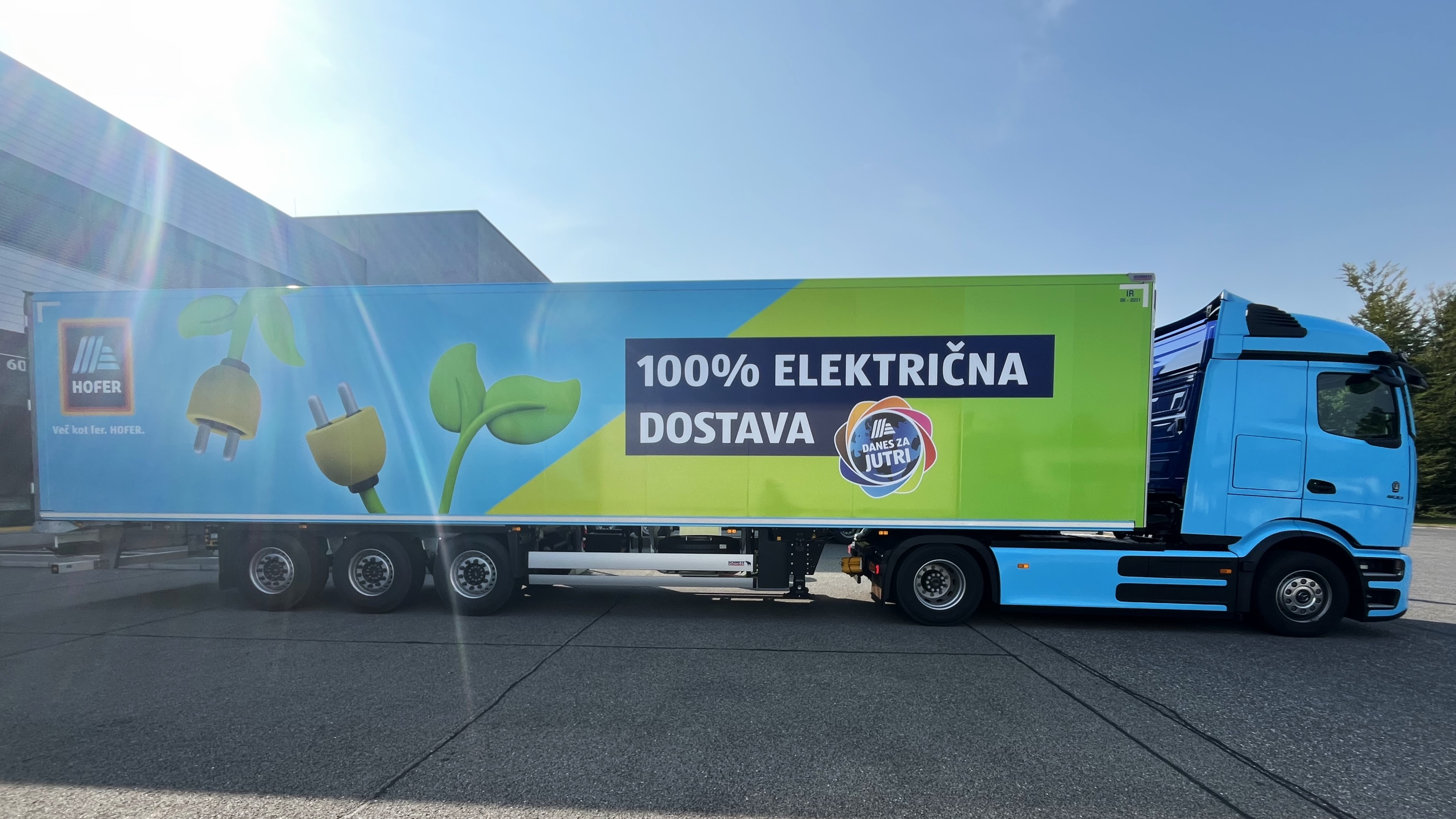 Pri HOFERju s prvima 100-odstotno električnima tovornjakoma