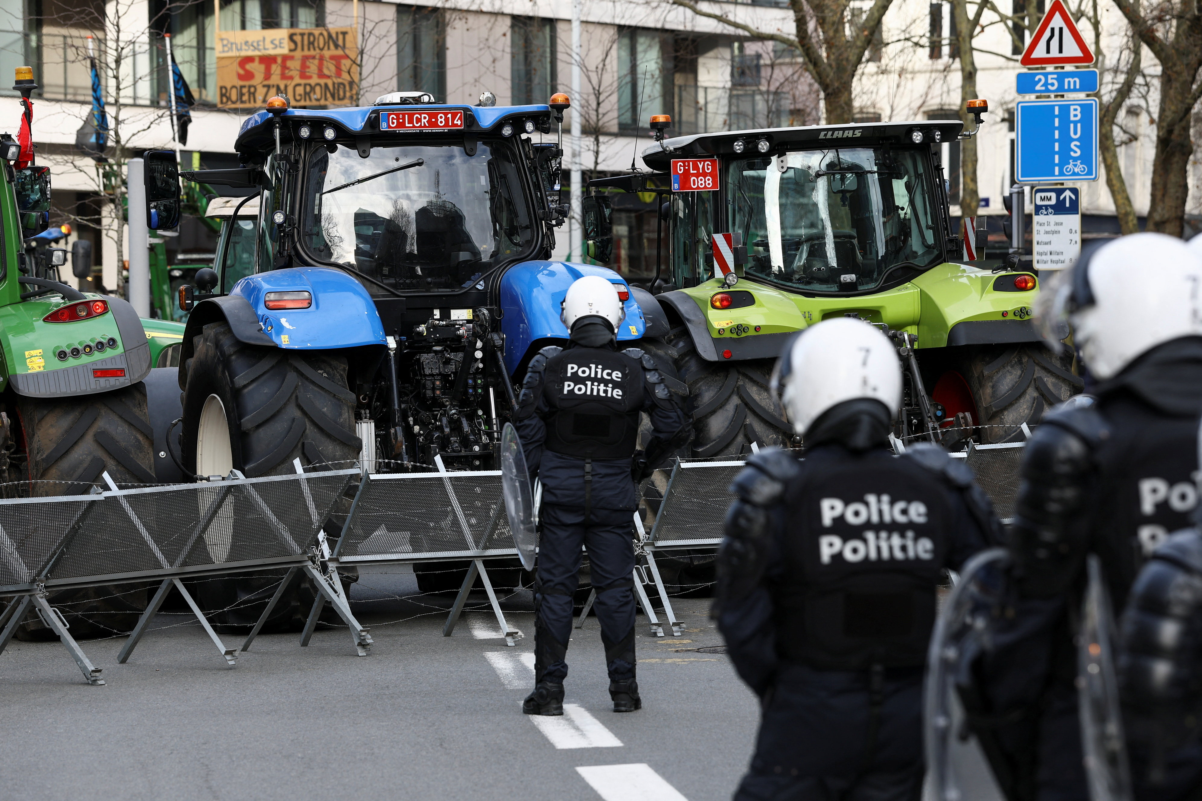Protest kmetov v Bruslju