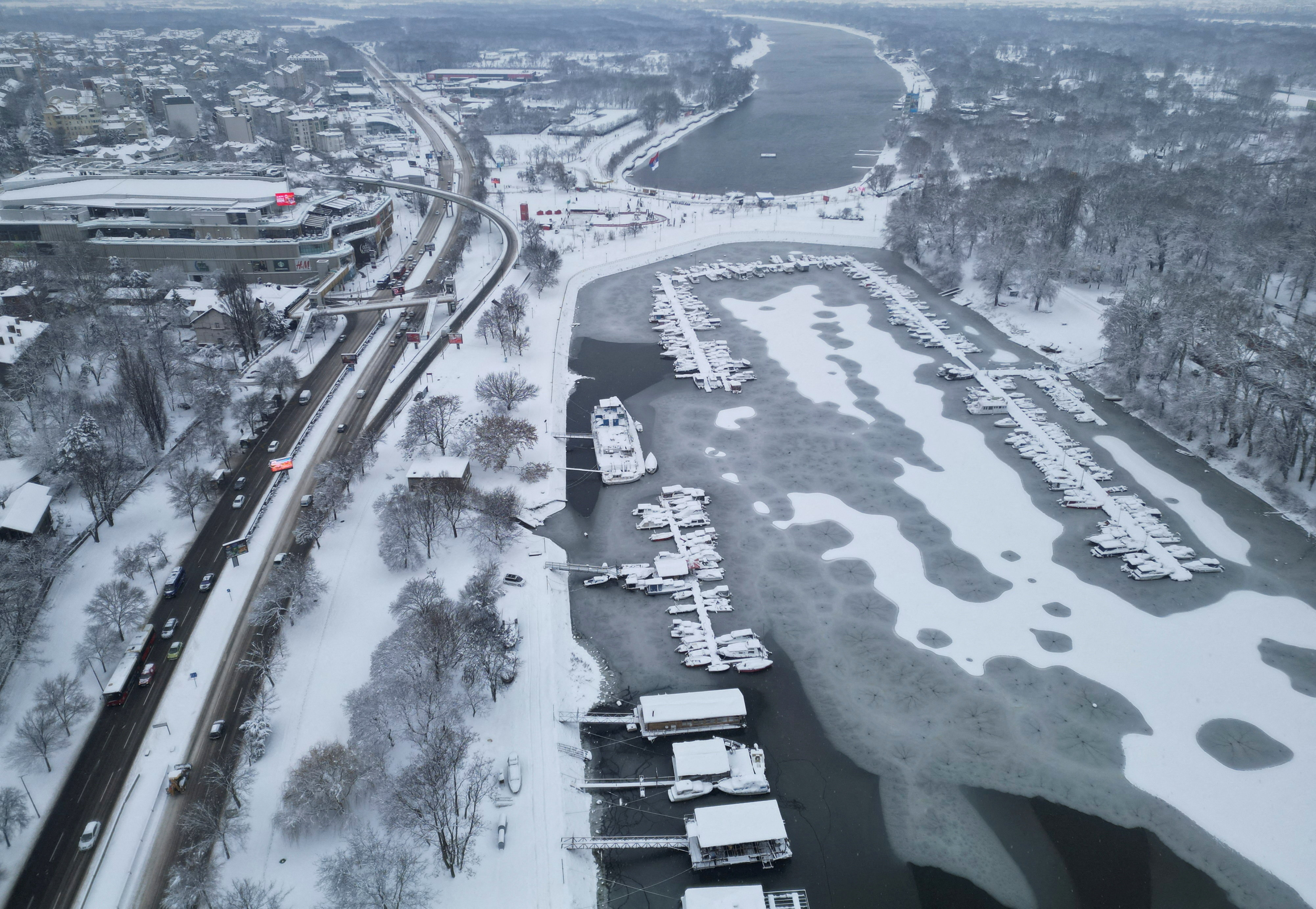 Srbija v primežu mraza, Beograd