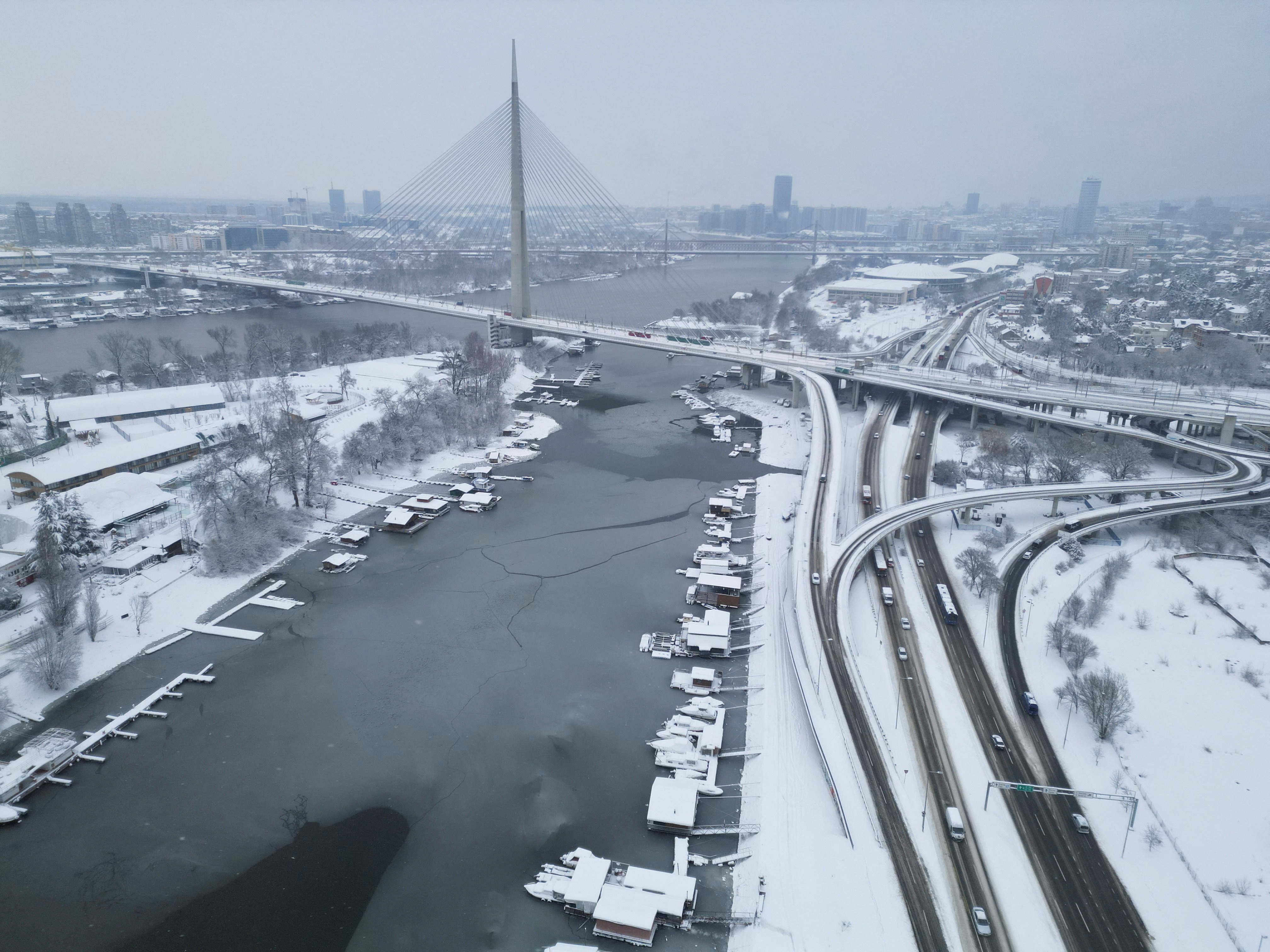 Srbija v primežu mraza, Beograd