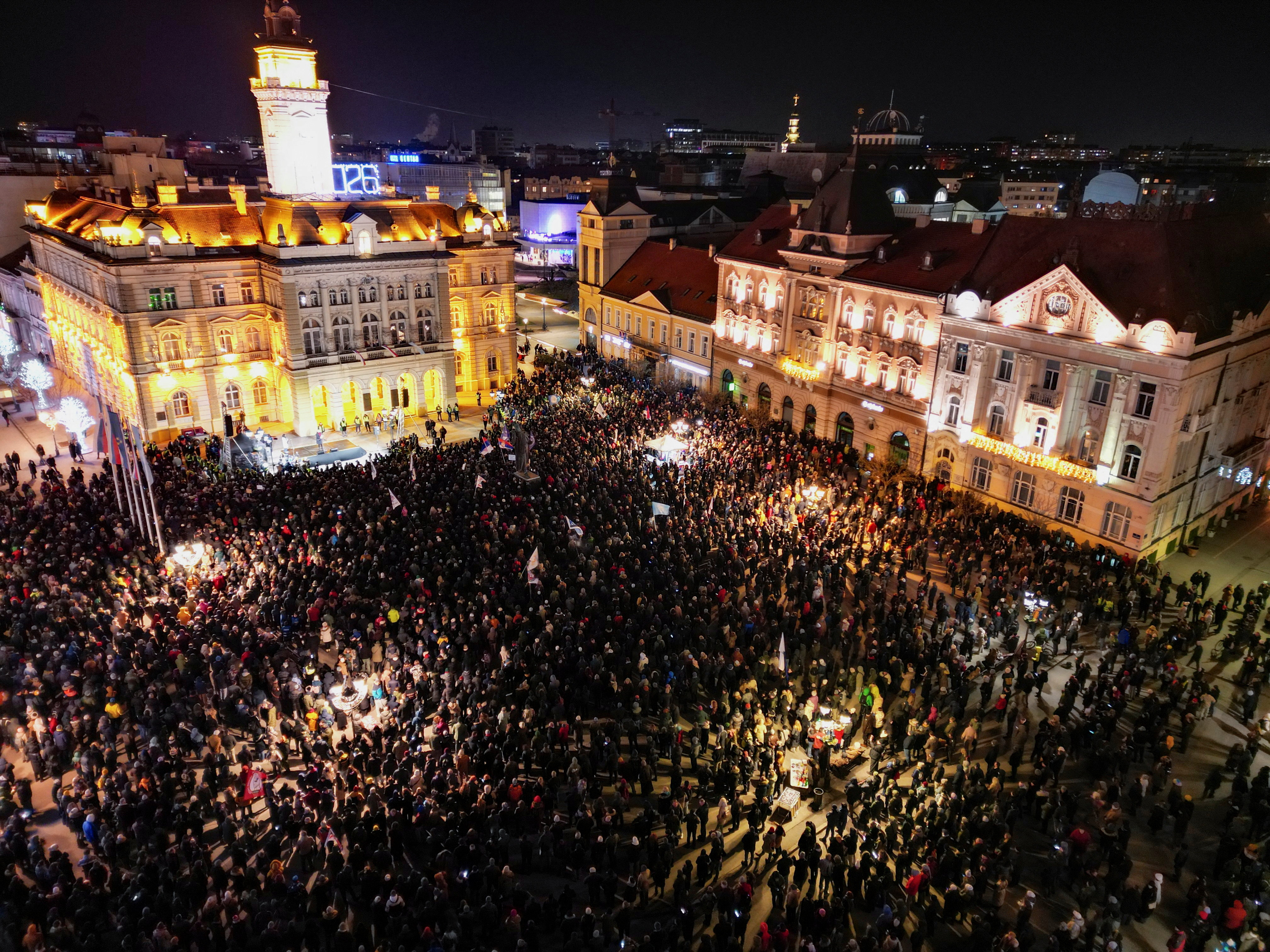 Protest v Novem Sadu 17. 1. 2026