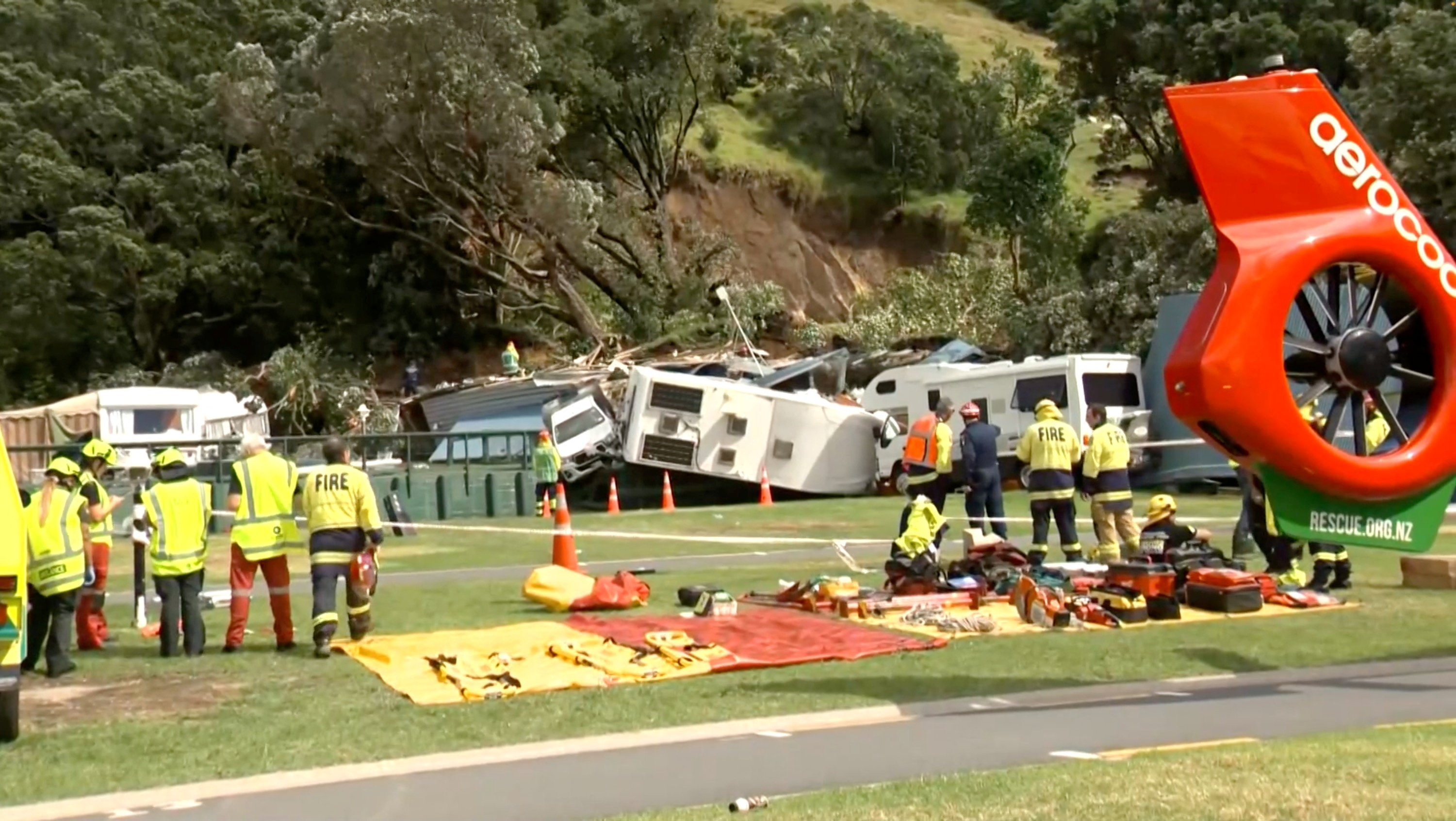 Zemeljski plaz na Novi Zelandiji