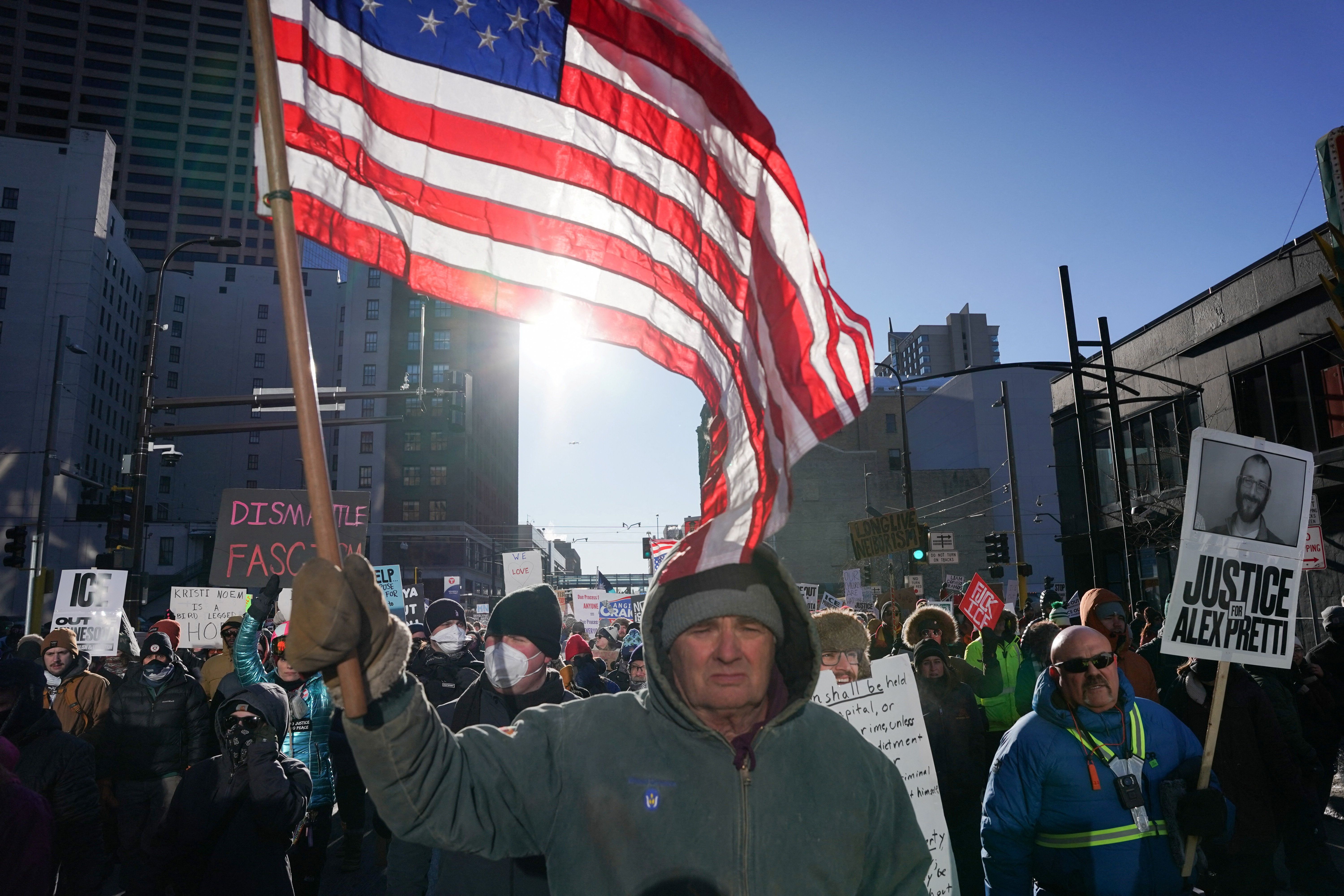 Protest proti delovanju agentov ICE v Minnesoti
