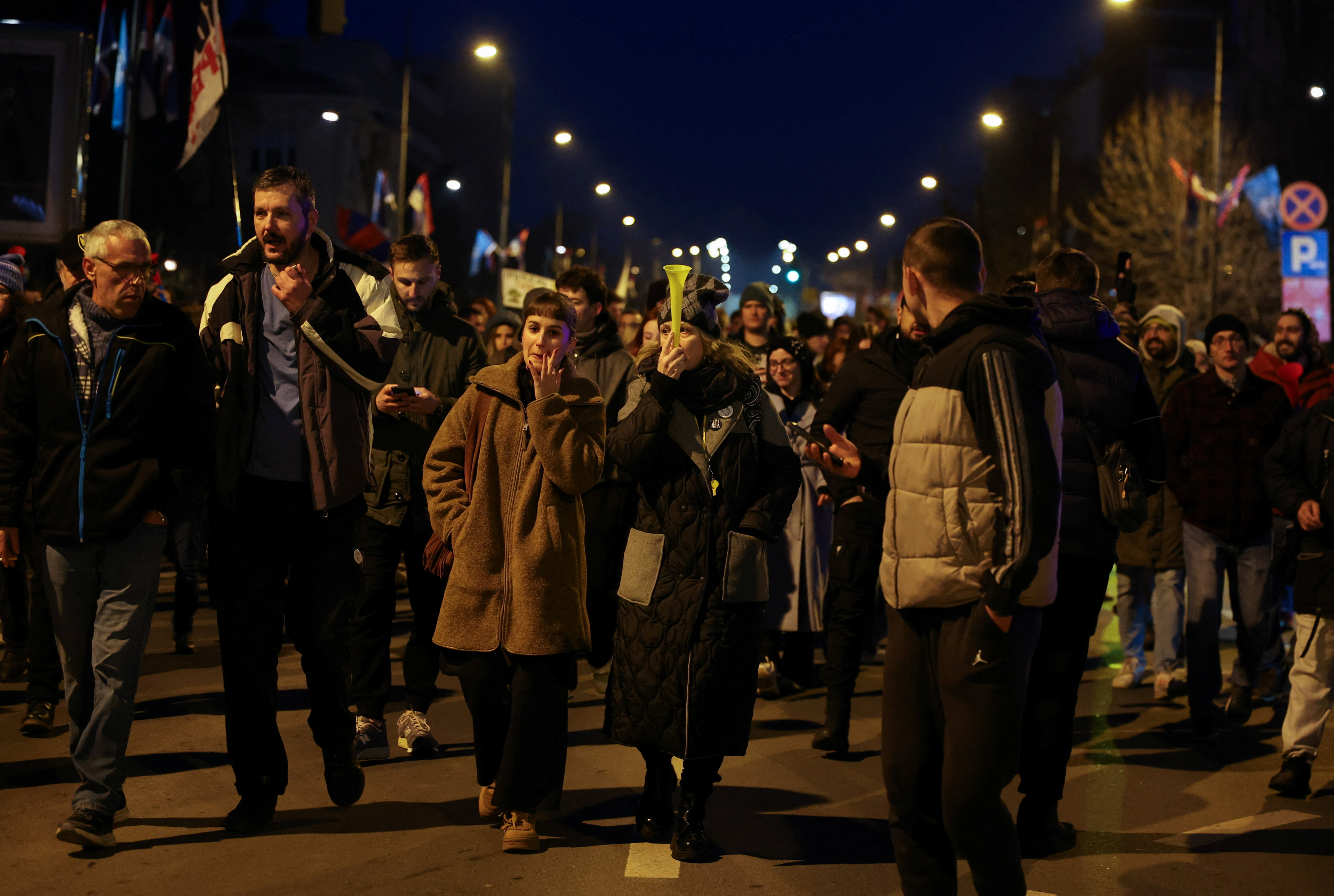 Protest v Novem Sadu