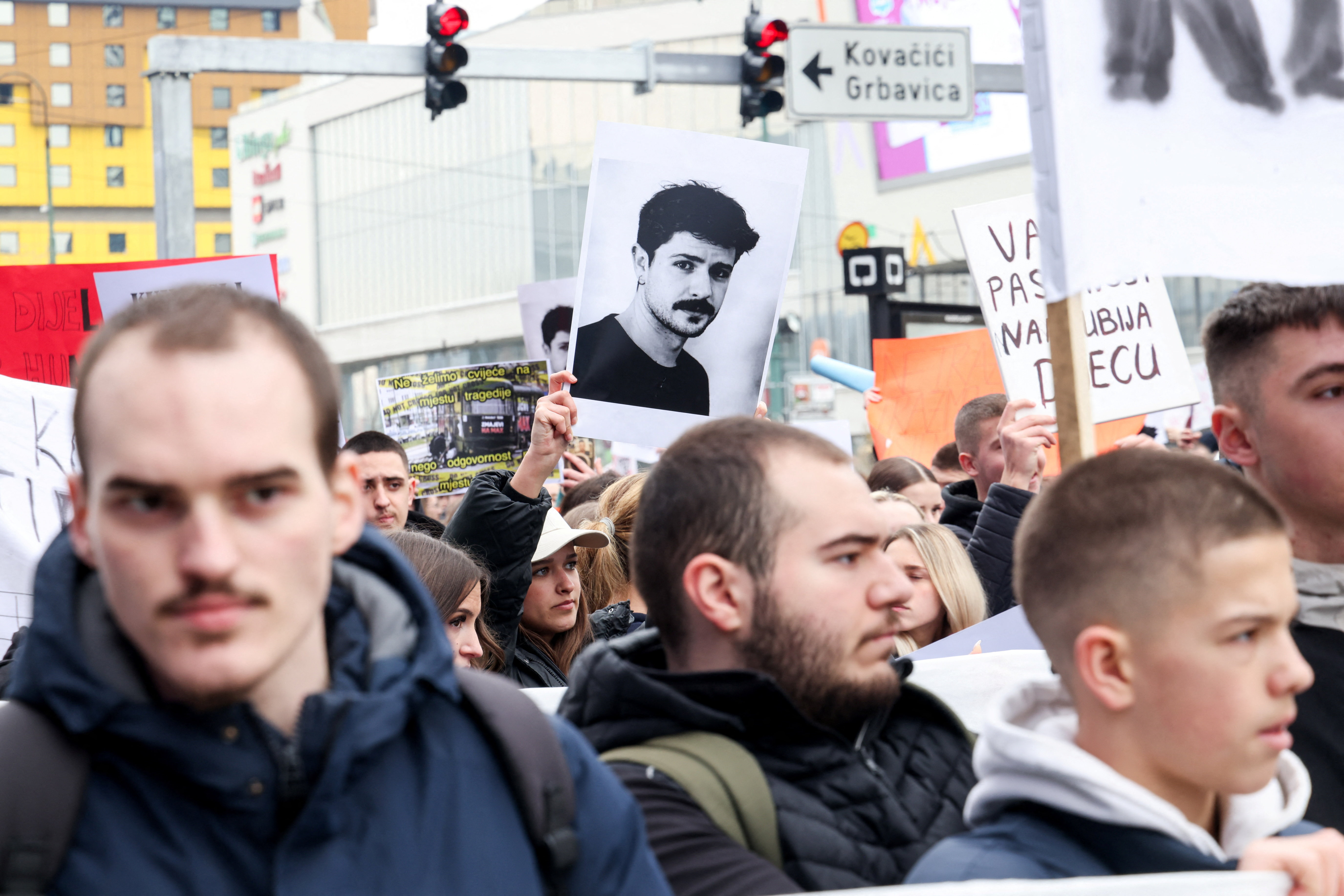 Protesti v Sarajevu 16. 2. 2025