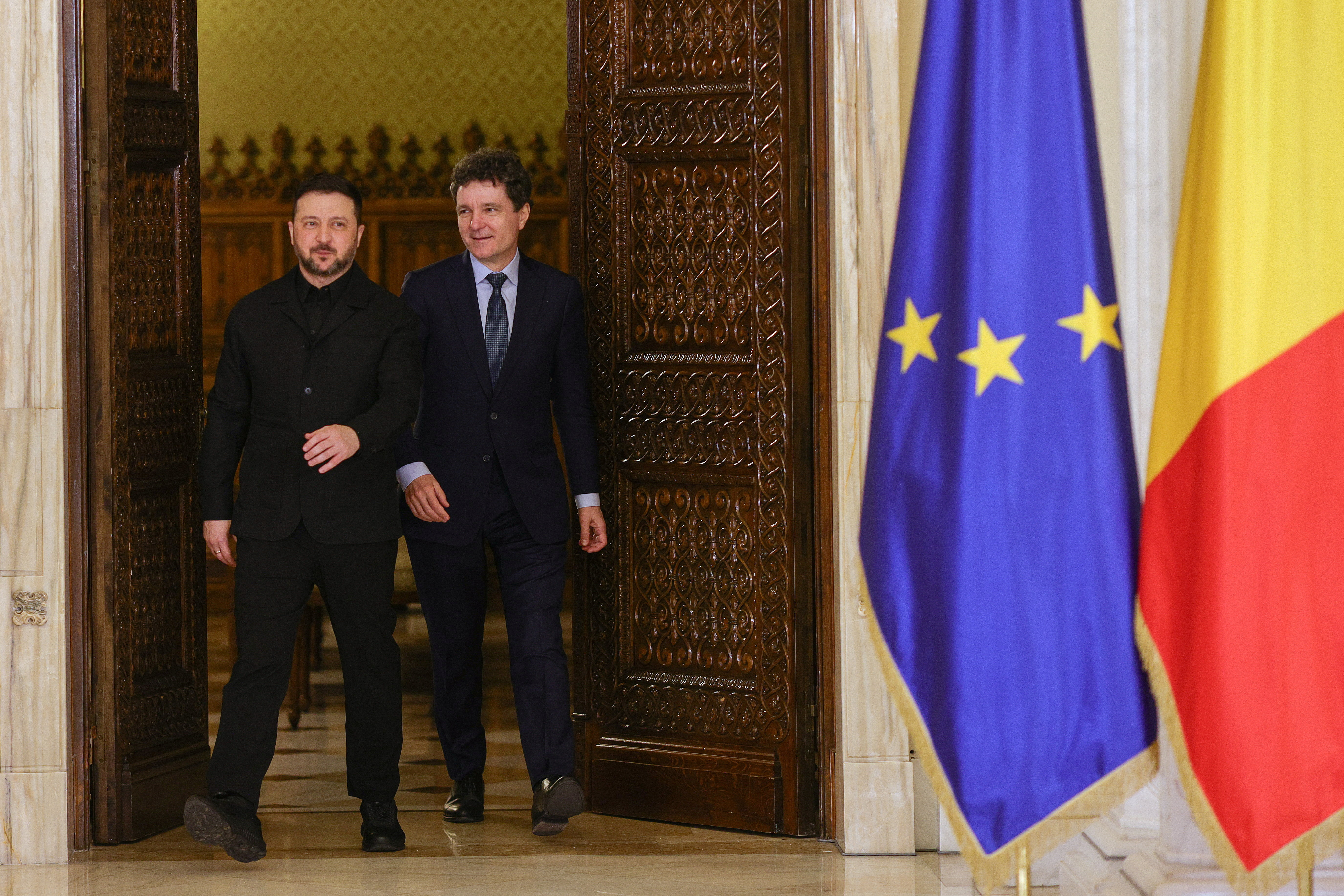 Volodimir Zelenski in Nicusor Dan