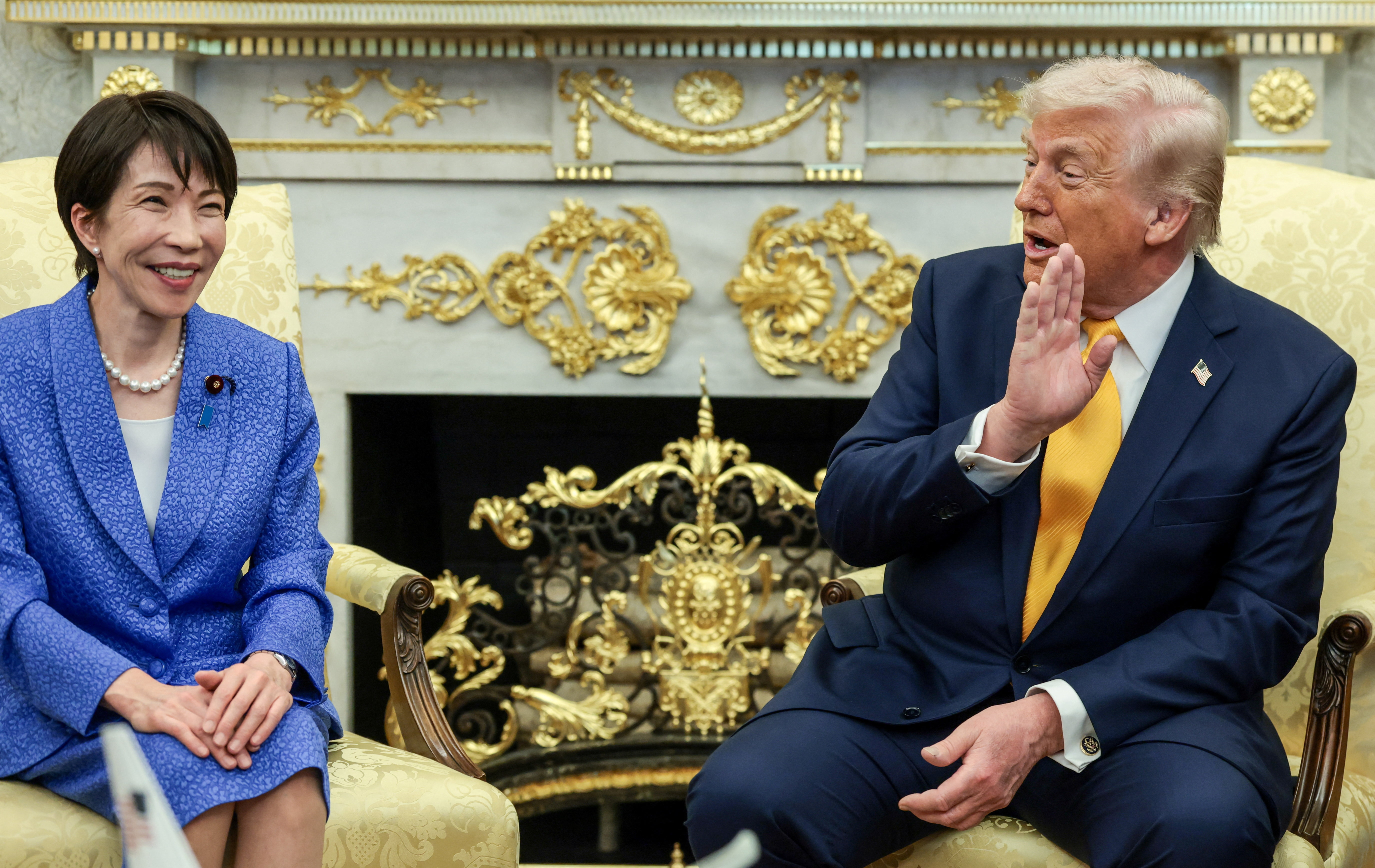 Sanae Takaiči in Donald Trump