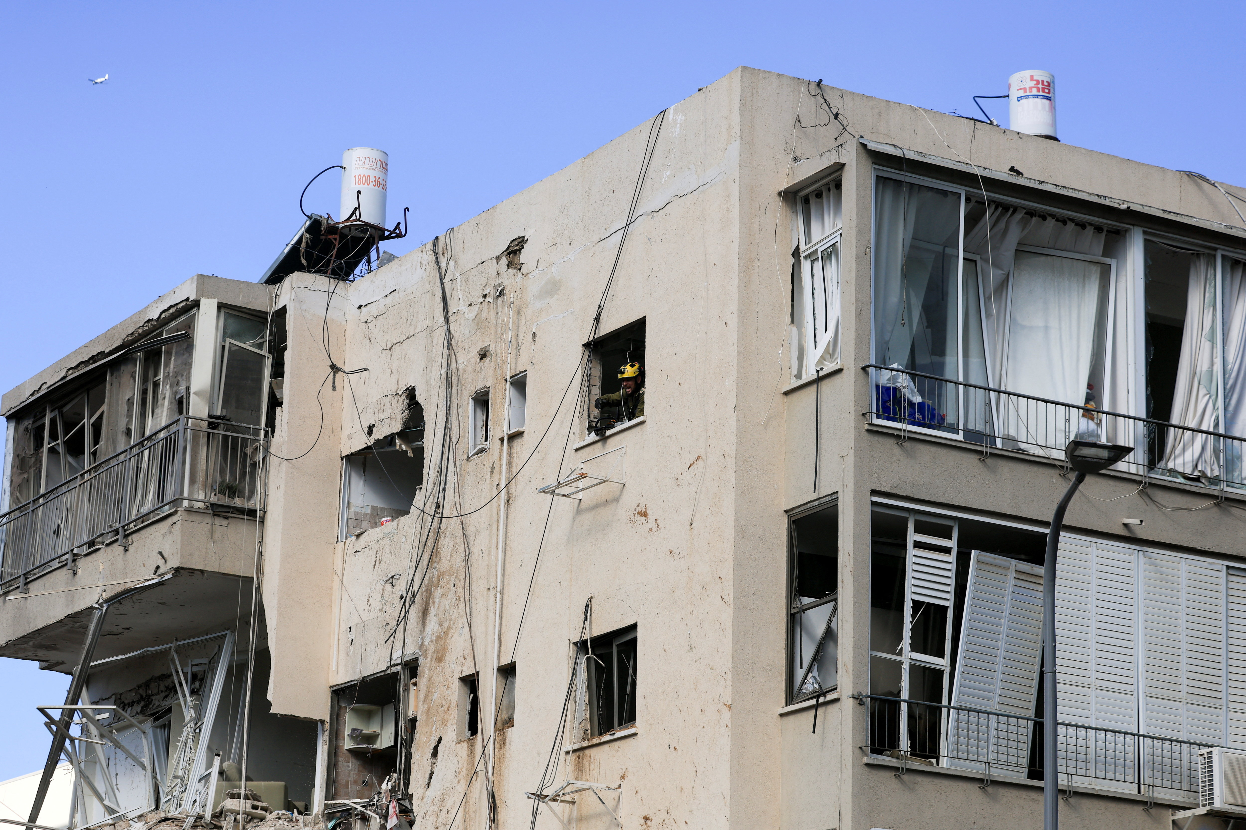 Posledice iranskega napada na Tel Aviv