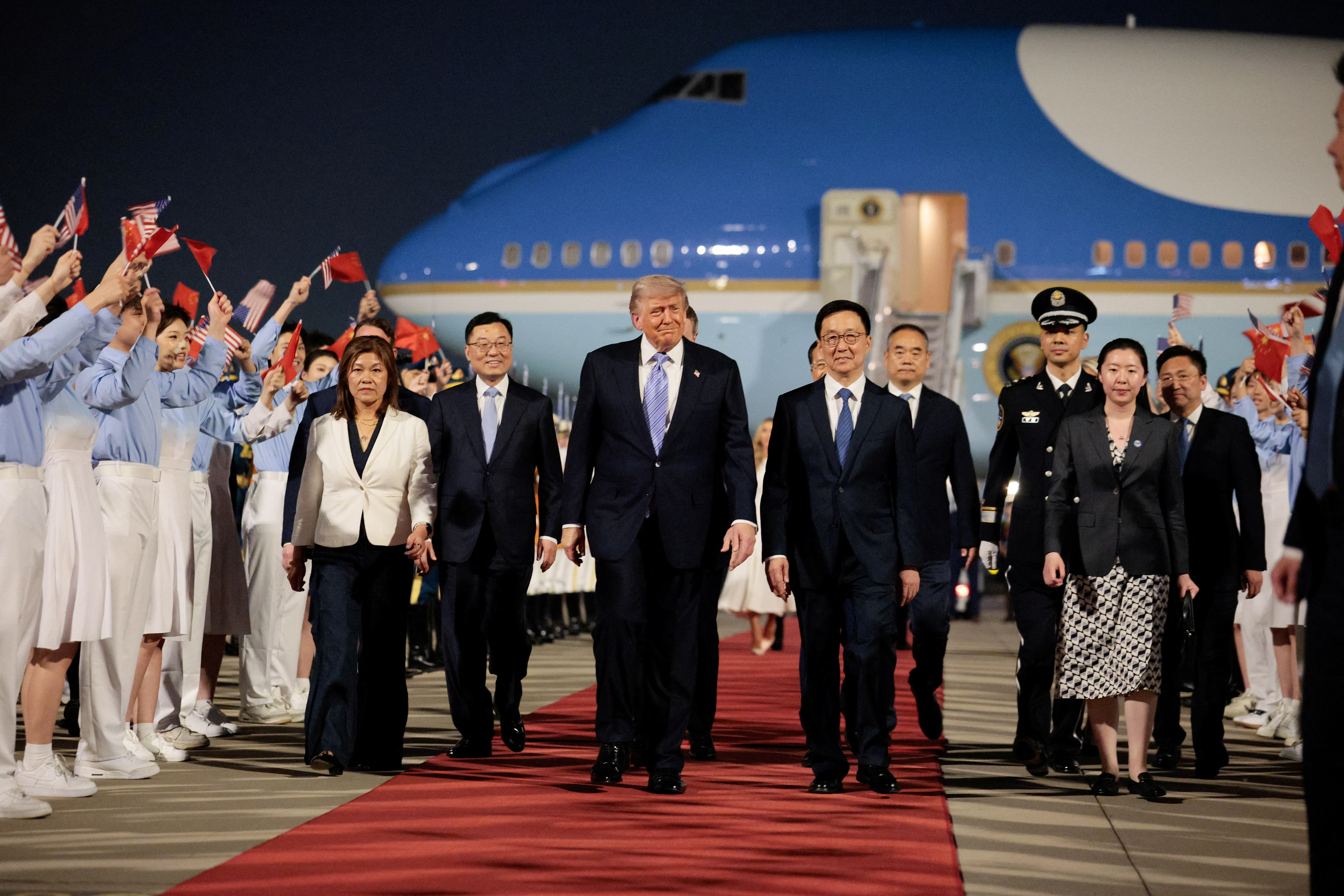 Ameriški predsednik Donald Trump prispel na Kitajsko